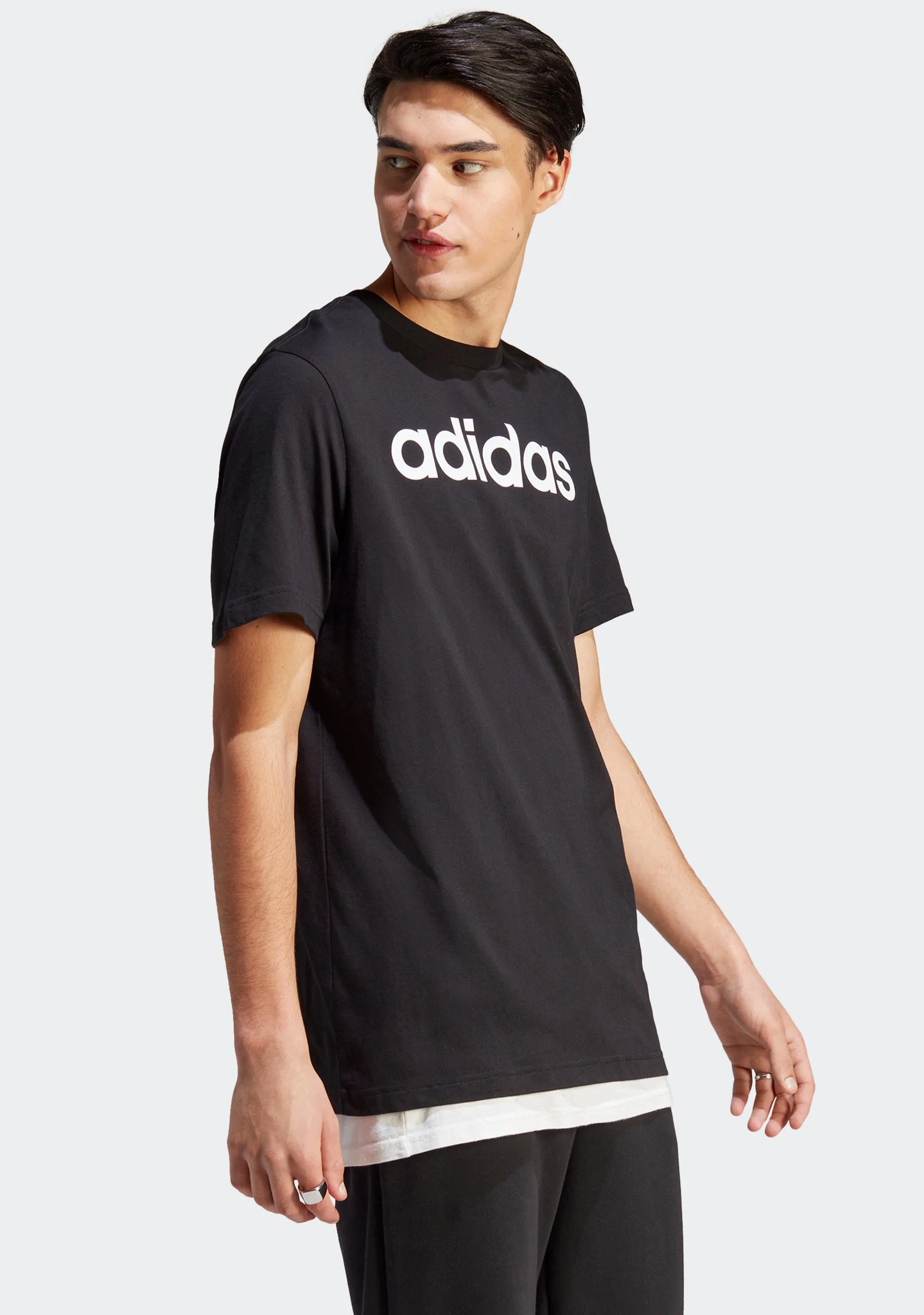 Adidas Men’s Essentials Single Jersey Linear Embroidered Logo Tee