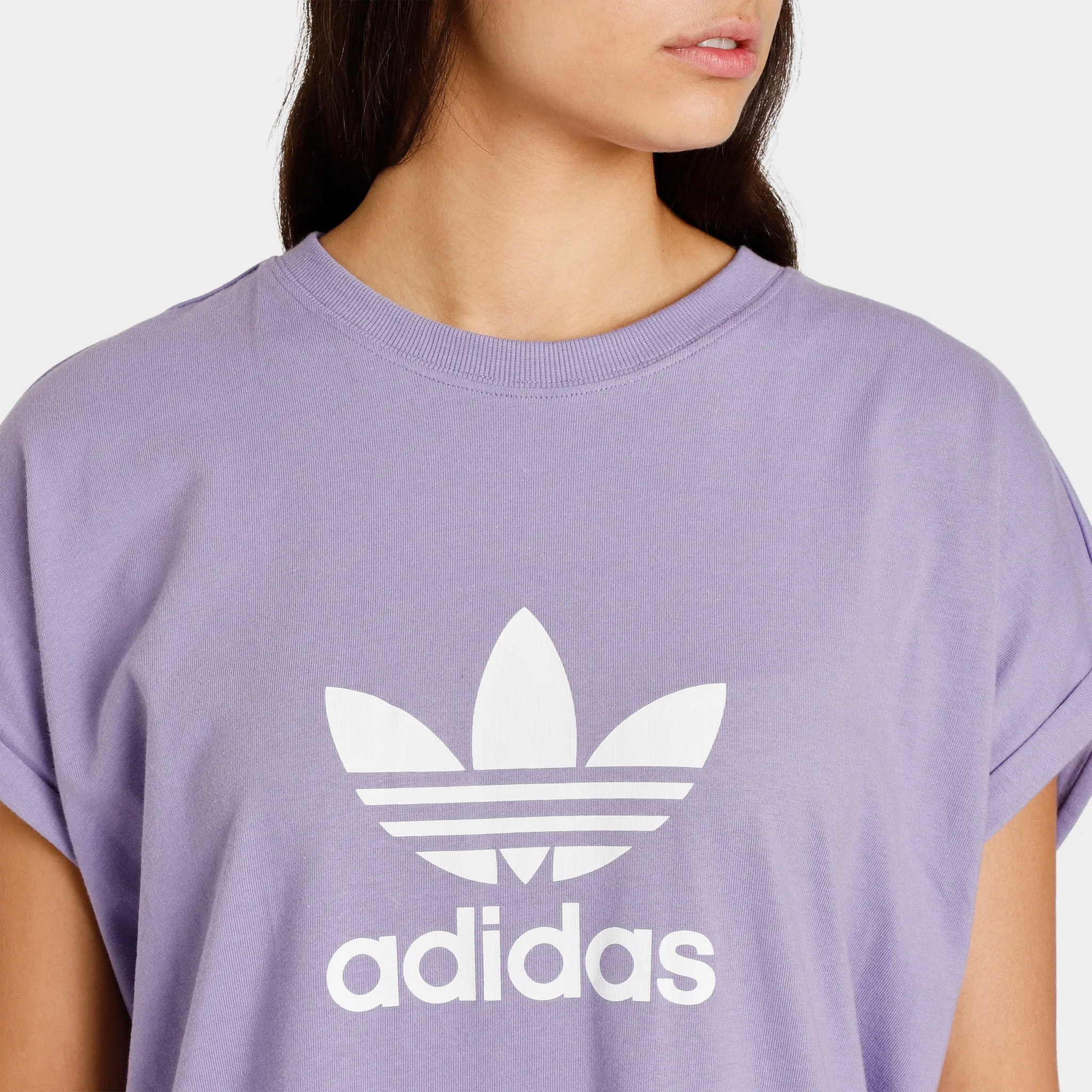 adidas Originals Women's Adicolor Classics Trefoil T-shirt Dress / Magic Lilac