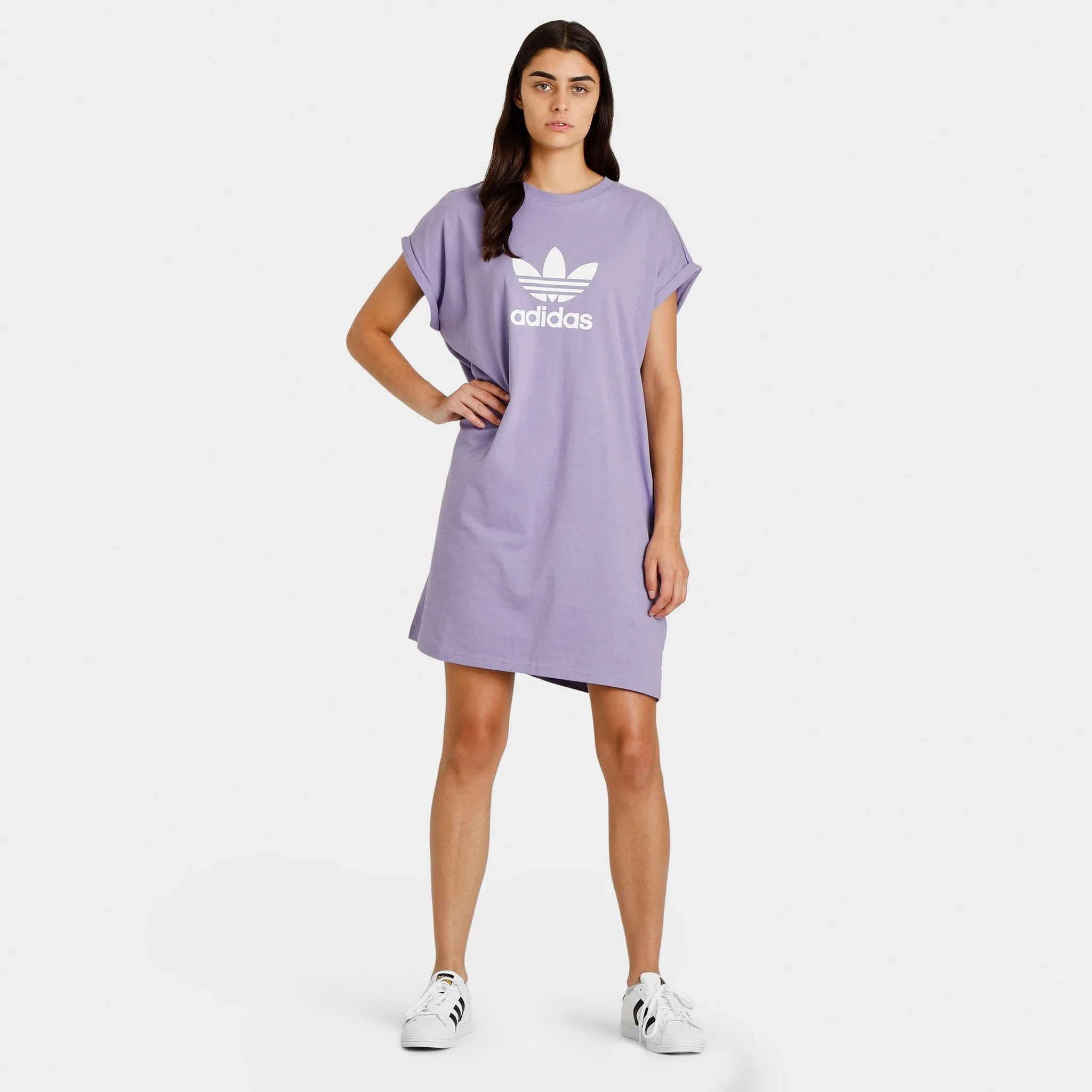 adidas Originals Women's Adicolor Classics Trefoil T-shirt Dress / Magic Lilac