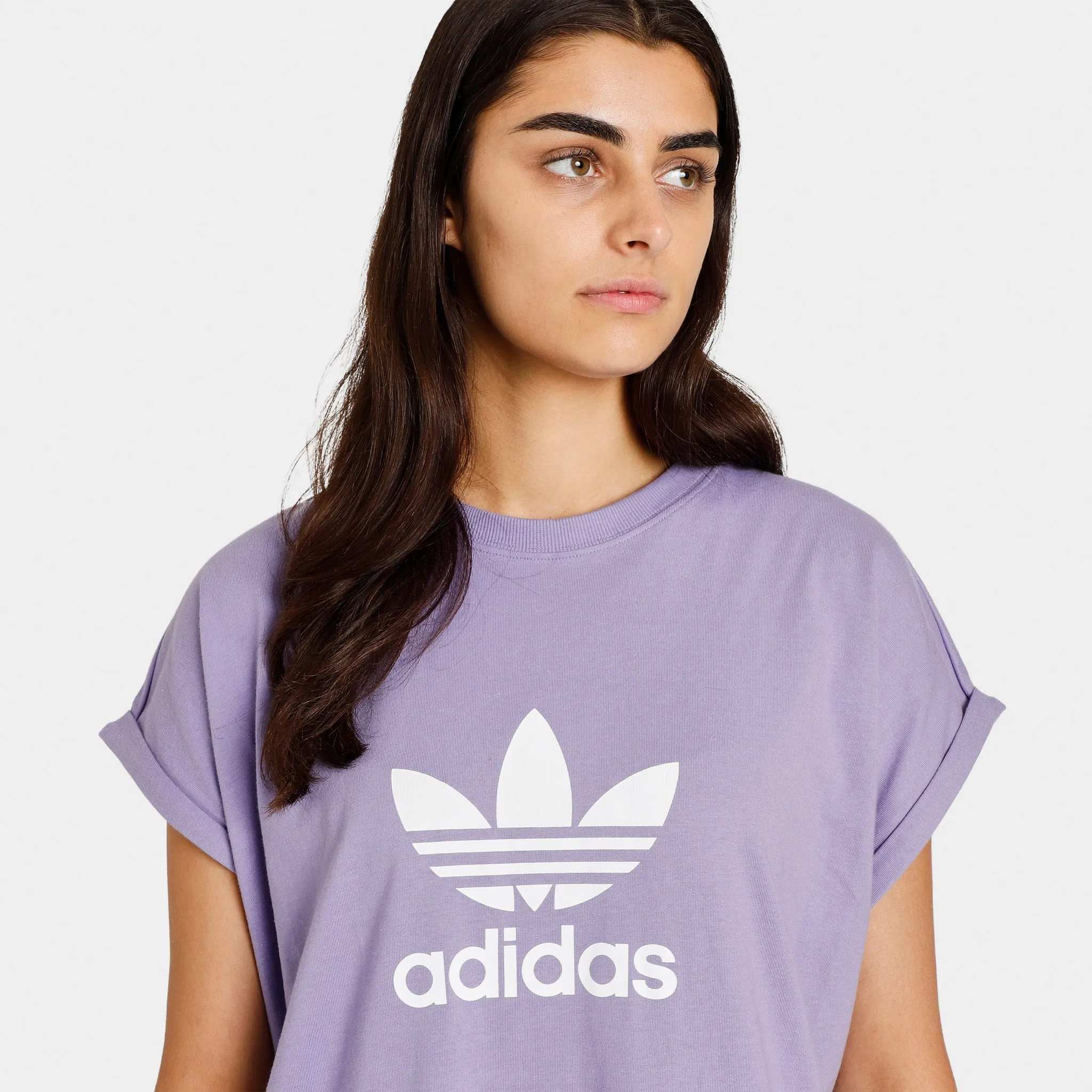 adidas Originals Women's Adicolor Classics Trefoil T-shirt Dress / Magic Lilac
