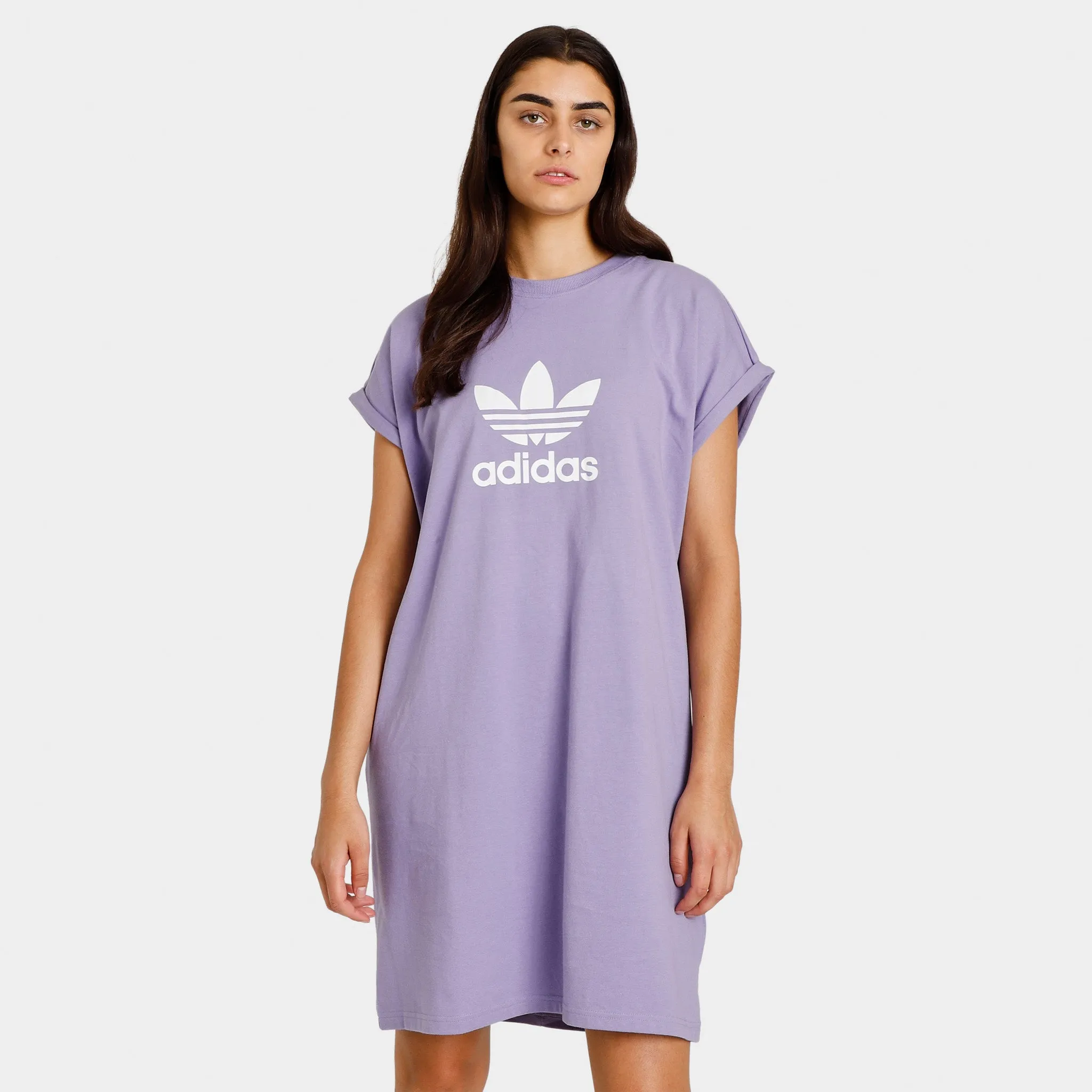 adidas Originals Women's Adicolor Classics Trefoil T-shirt Dress / Magic Lilac