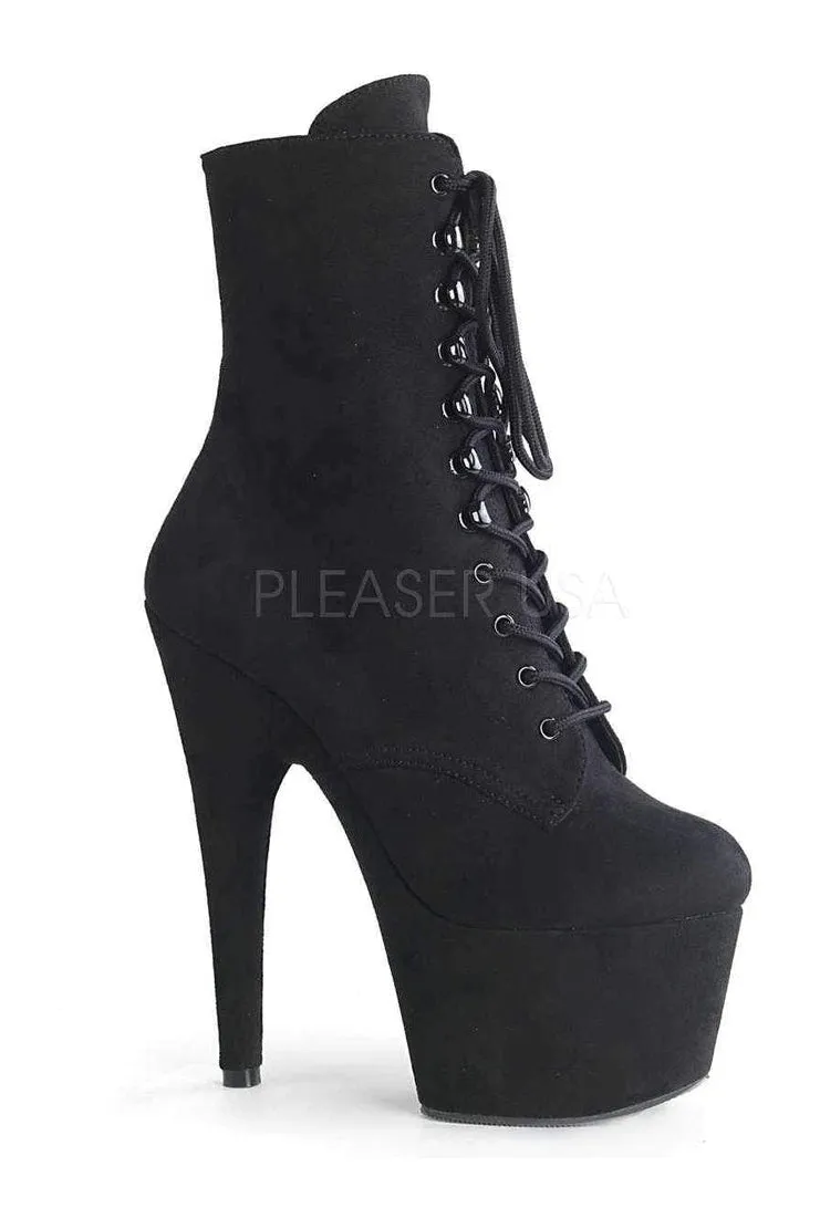ADORE-1020FS Platform Ankle Boot | Black Faux Leather