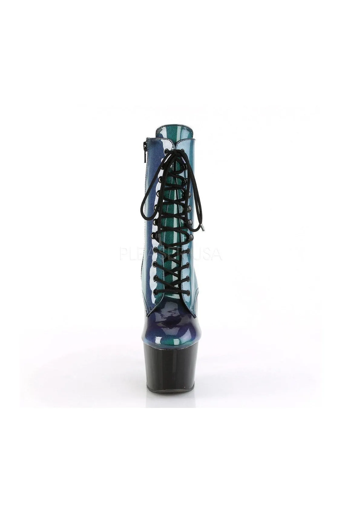 ADORE-1020SHG Platform Ankle Boot | Black Patent