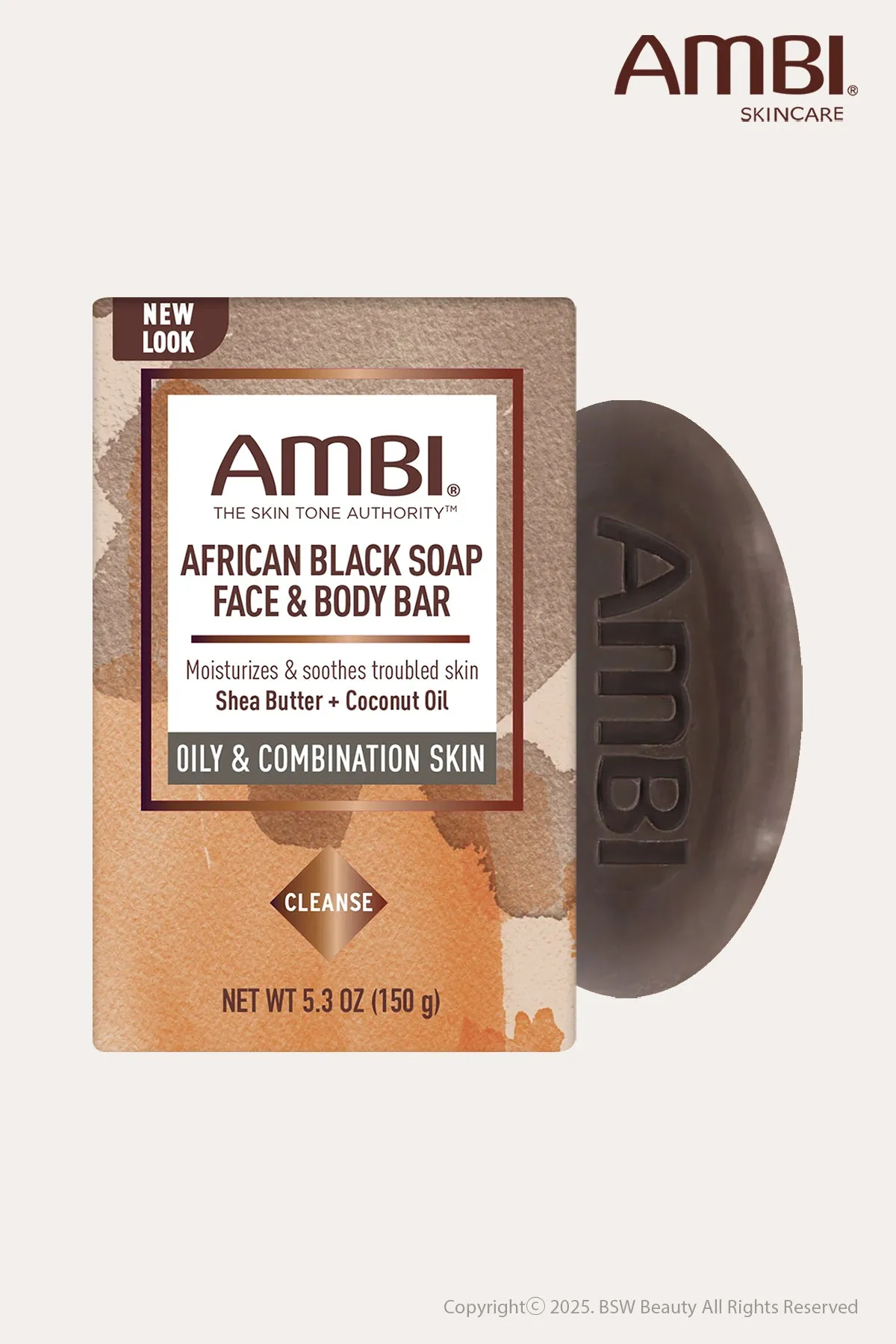 AMBI BLACK SOAP FACE & BODY BAR 5.3oz