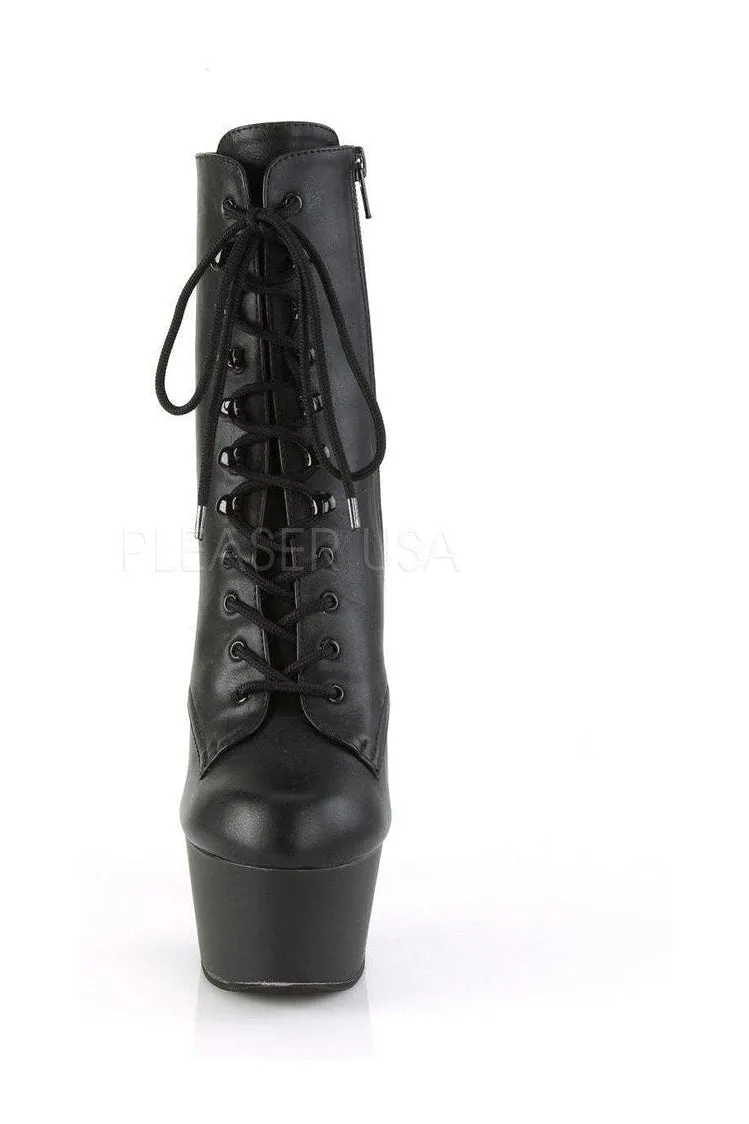 ASPIRE-1020 Platform Boot  | Black Faux Leather