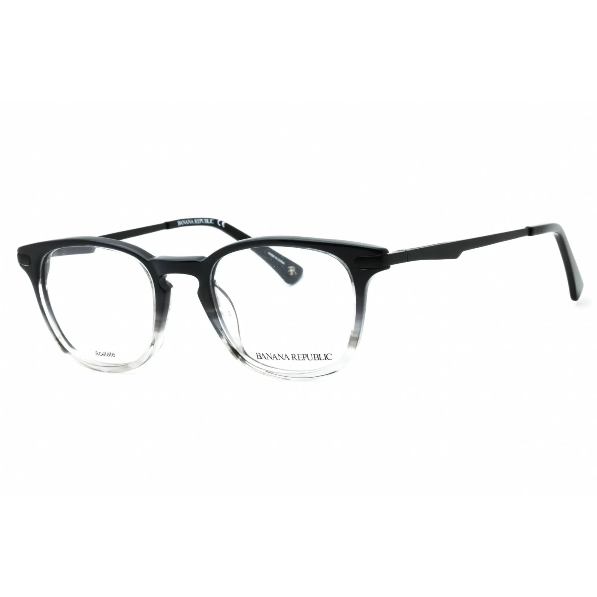 Banana Republic Men's Eyeglasses - 48mm Shaded Black Grey Full Rim | Jayvon 0U76 00