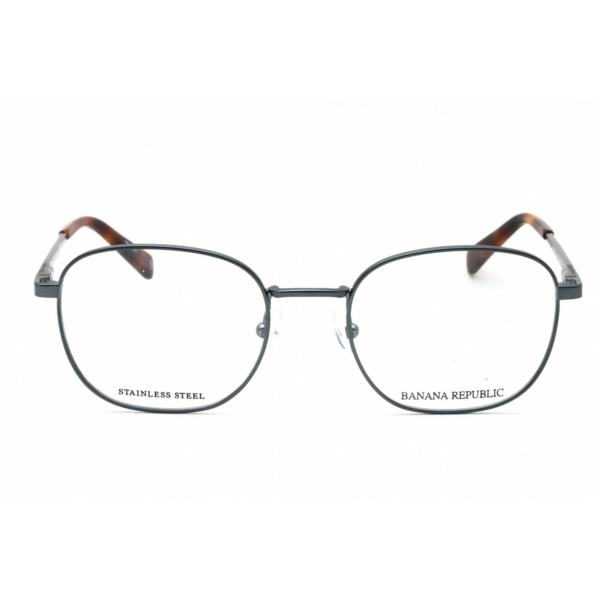 Banana Republic Men's Eyeglasses - Matte Grey Blue Metal Square Frame | BR 117 08HT 00