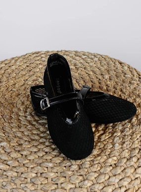 Bella Mesh Ballet Flats - Black - Final Sale