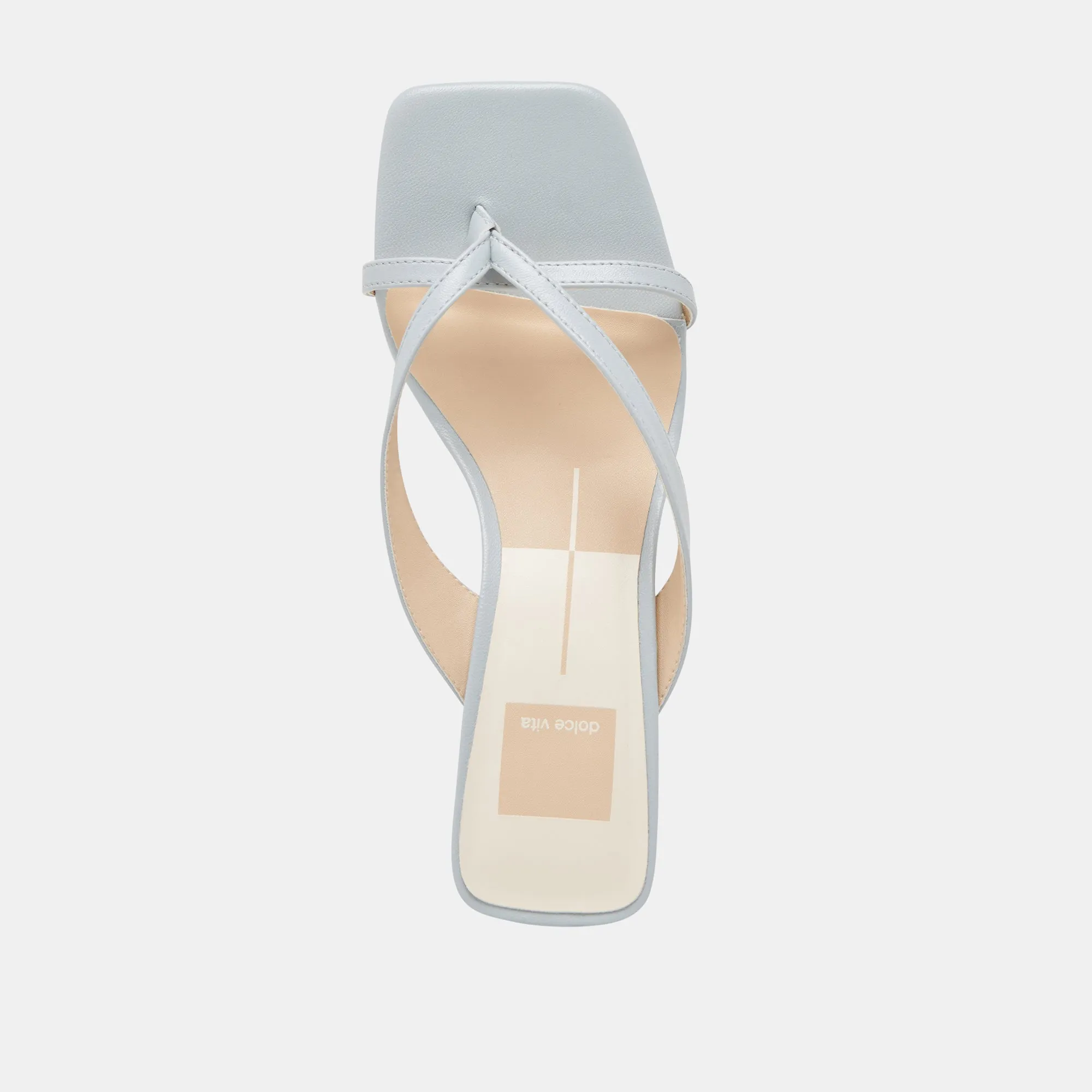 BREVEL WIDE HEELS LIGHT BLUE LEATHER