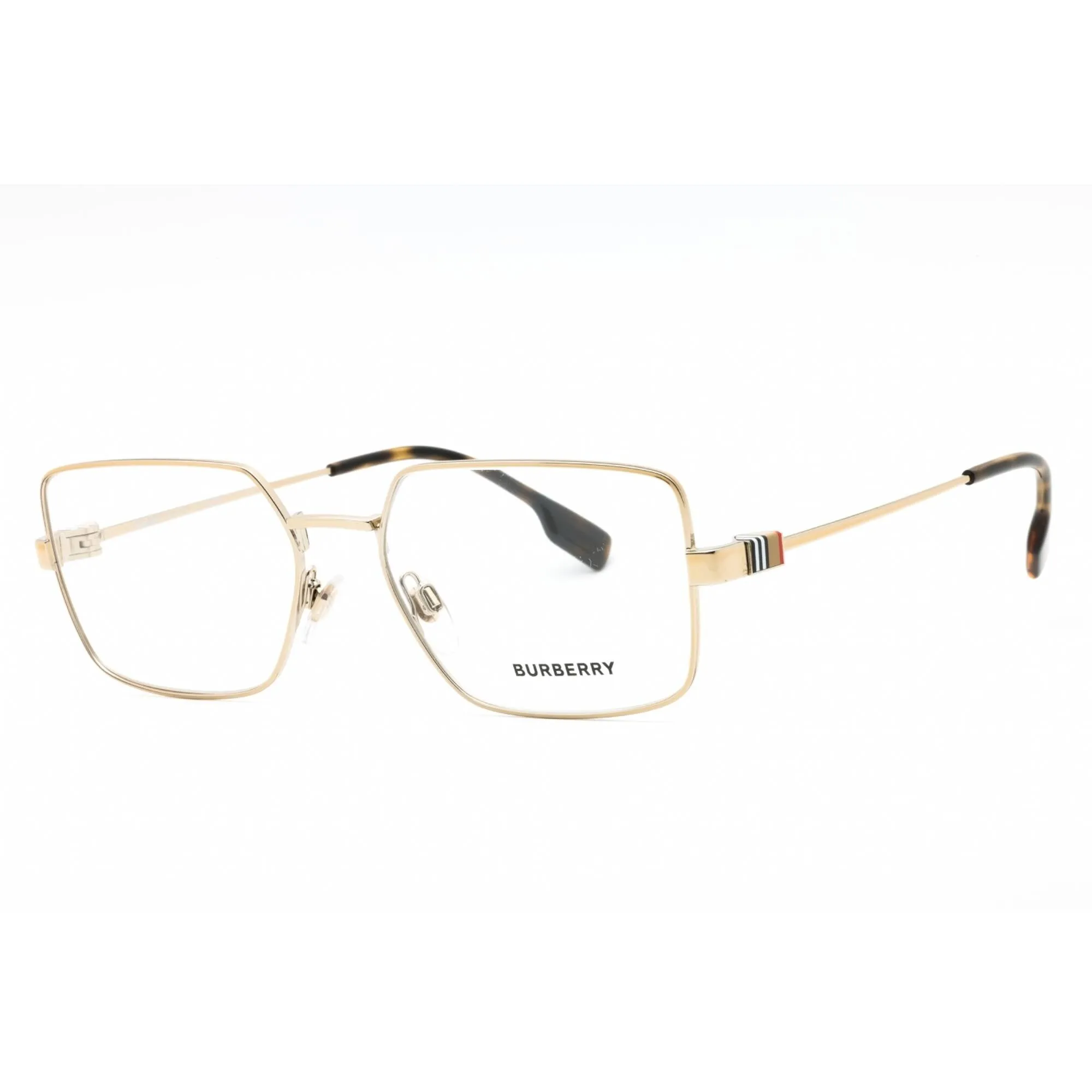 Burberry Men's Eyeglasses - Light Gold Metal Full Rim Butterfly Frame | 0BE1380 1109