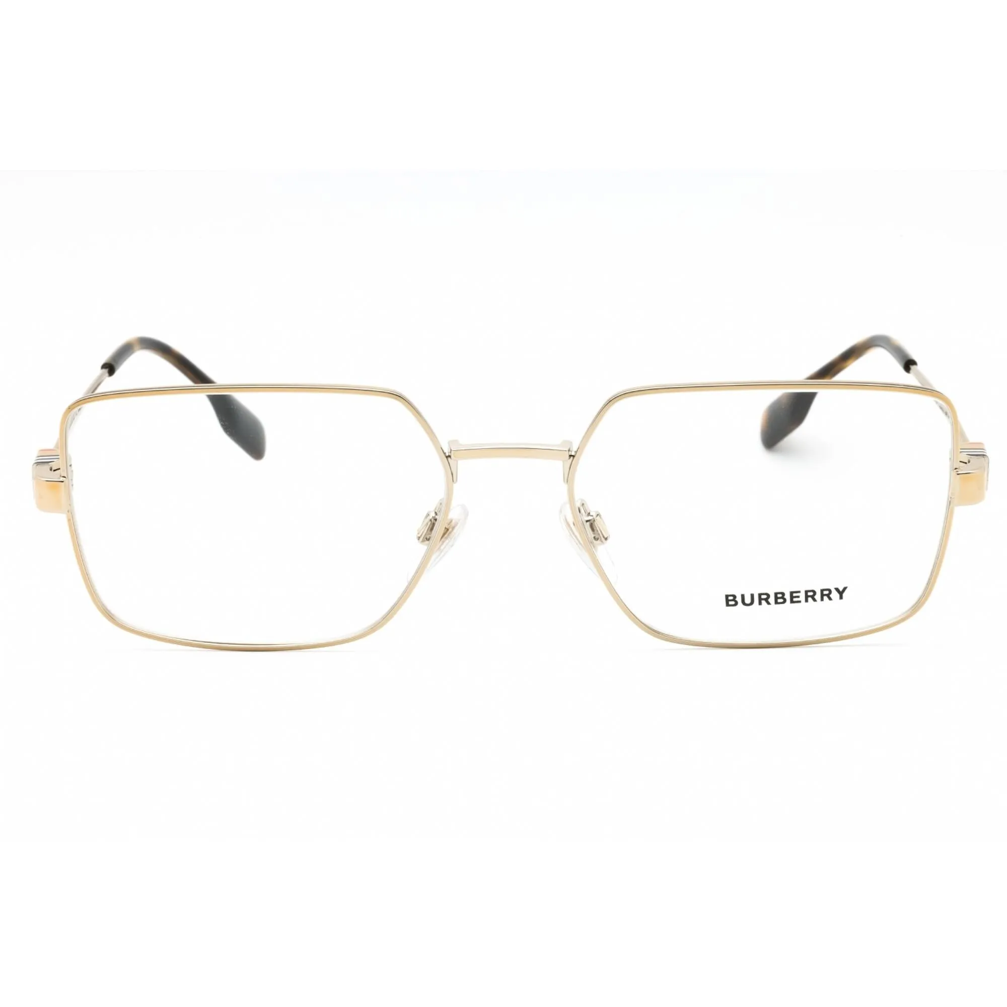 Burberry Men's Eyeglasses - Light Gold Metal Full Rim Butterfly Frame | 0BE1380 1109