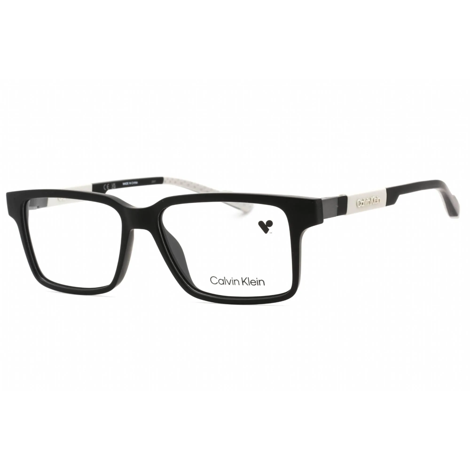 Calvin Klein Men's Eyeglasses - Black Plastic Full Rim Rectangular Frame | CK23550 001