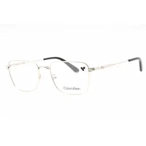 Calvin Klein Men's Eyeglasses - Silver Metal Square Full Rim Frame | CK23104 045