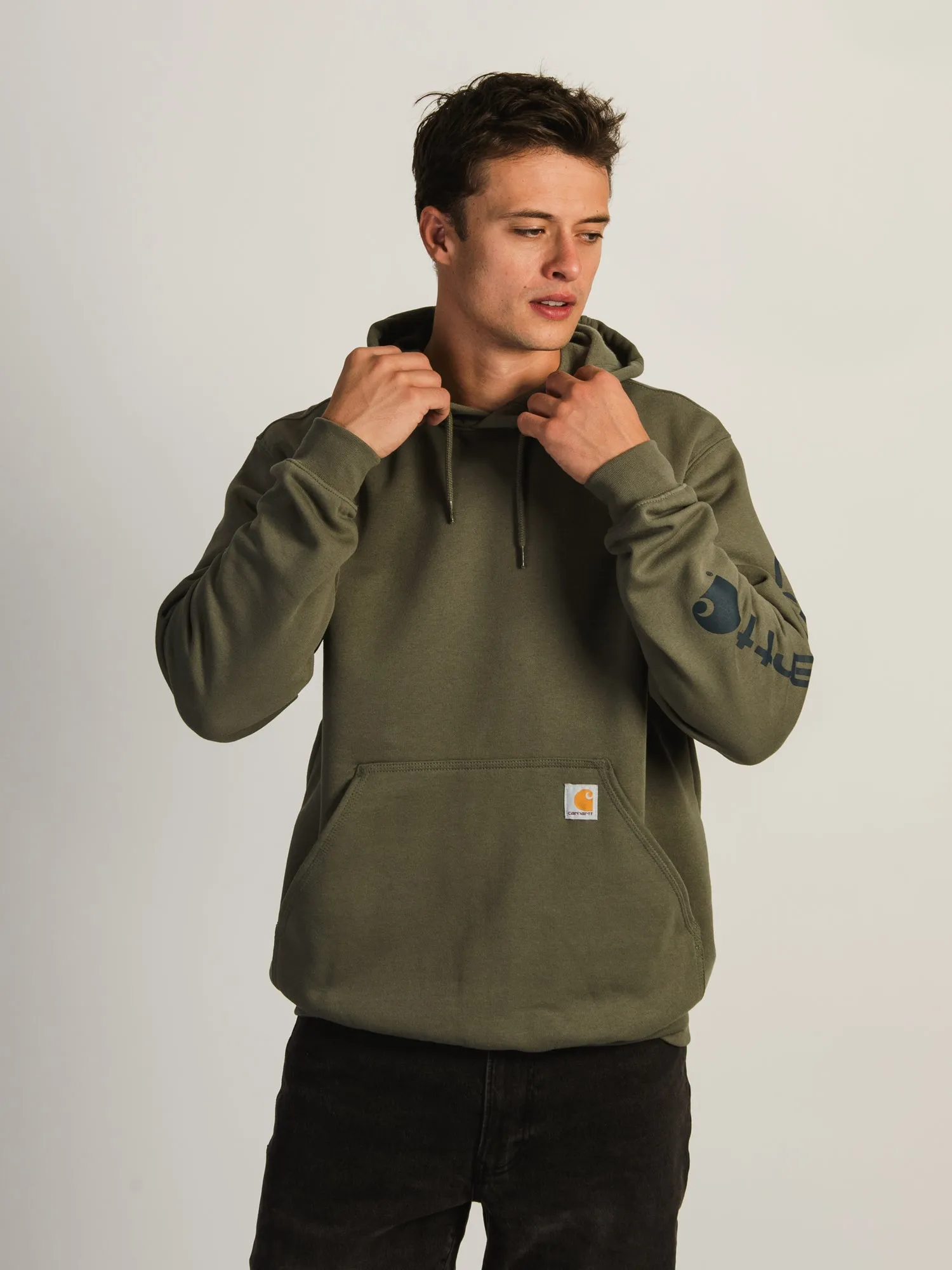 CARHARTT LOGO SLEEVE PULLOVER HOODIE