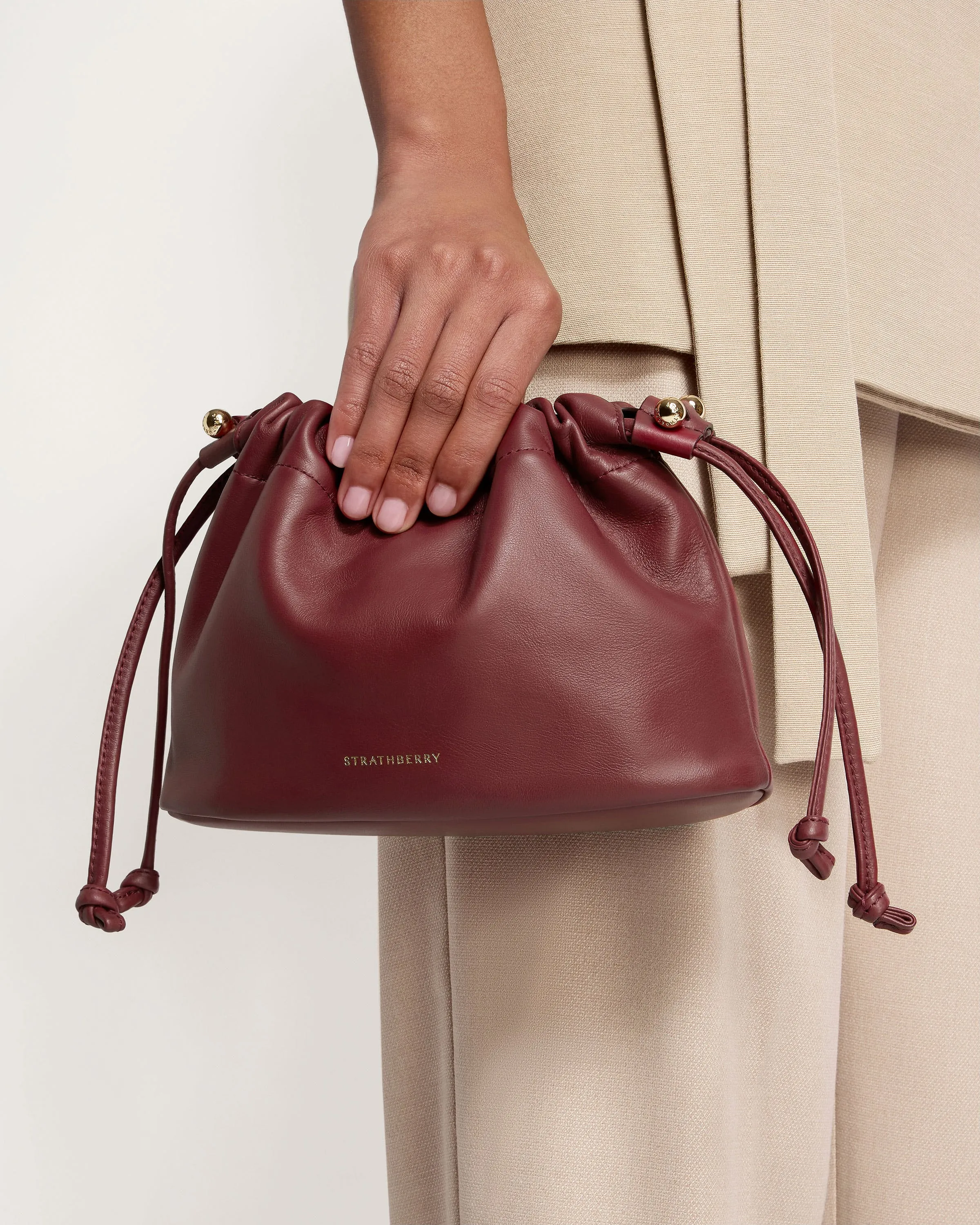 Charlotte Drawstring - Oxblood
