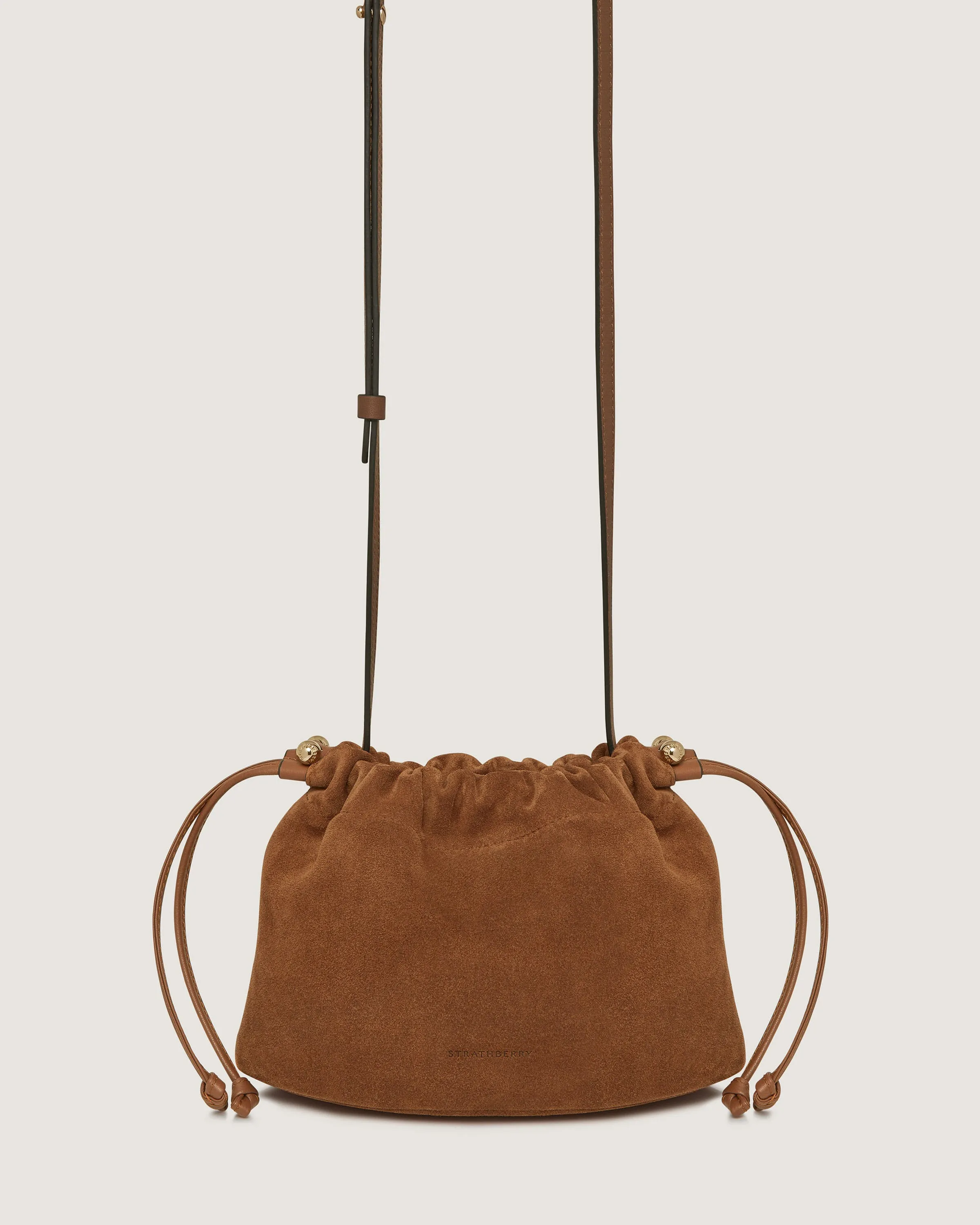 Charlotte Drawstring - Tan Suede
