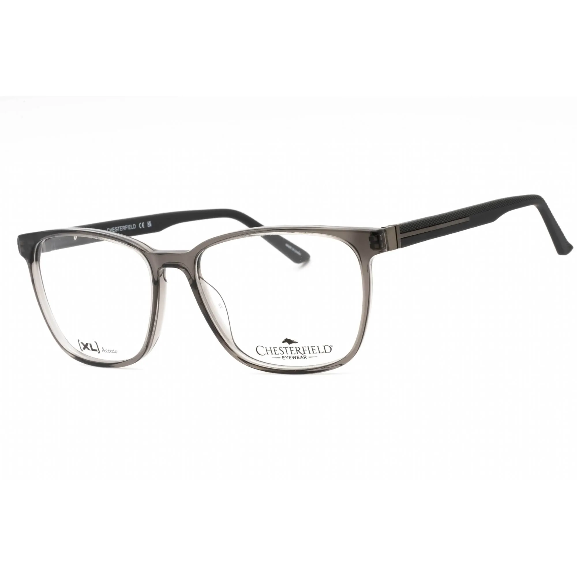 Chesterfield Men's Eyeglasses - Grey Crystal Plastic Square Frame | CH 110XL 0CBL 00
