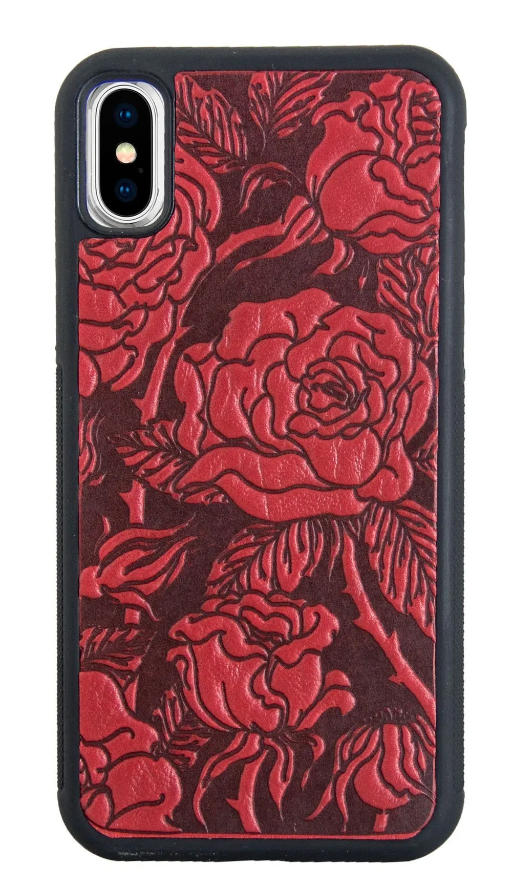 CLEARANCE Leather iPhone Case for X/XS, XS MAX, Wild Rose, Red