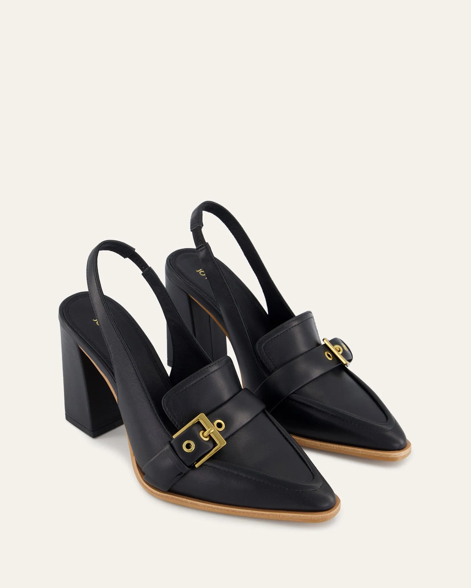 CODIE HIGH HEELS BLACK LEATHER