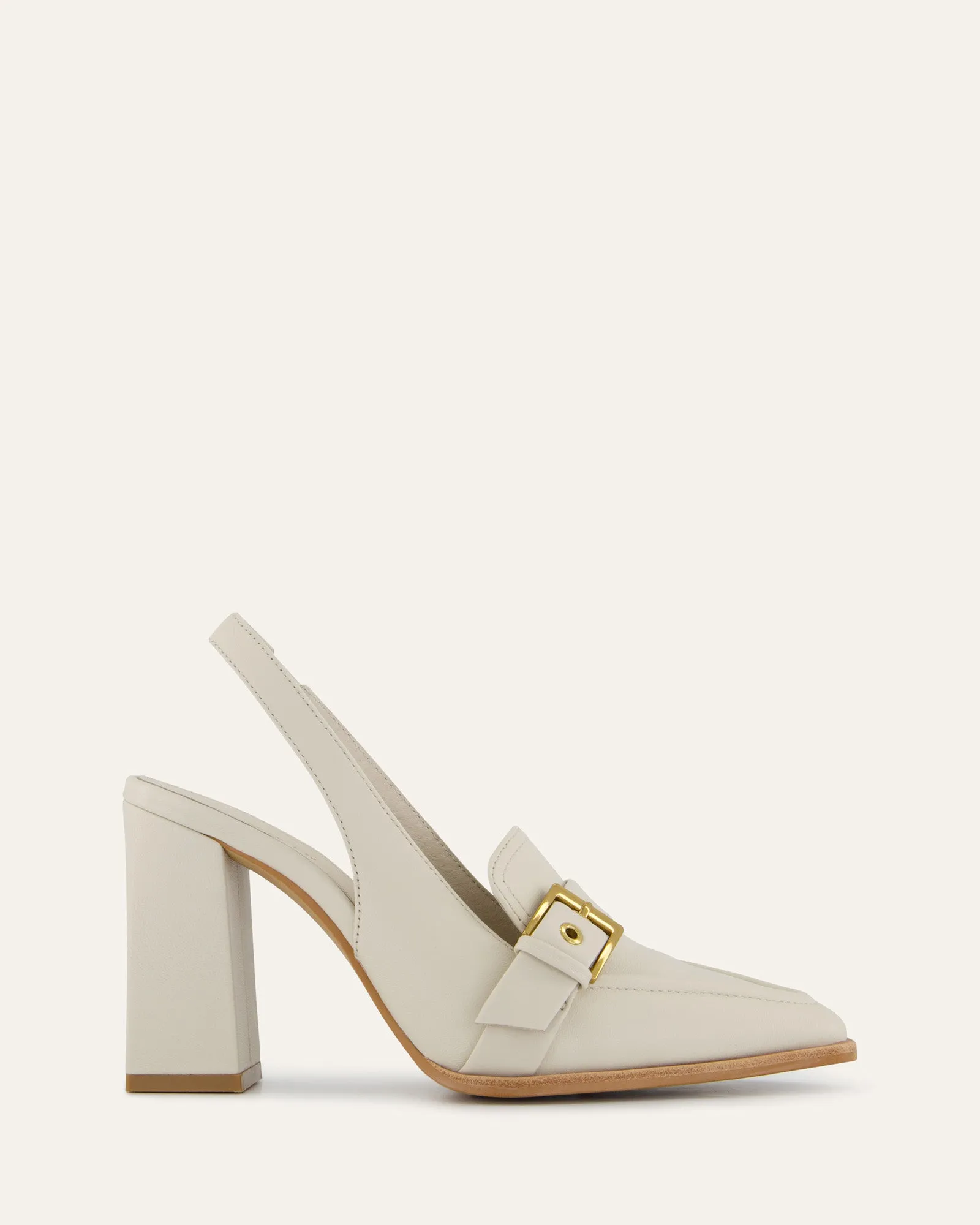CODIE HIGH HEELS OFF WHITE LEATHER
