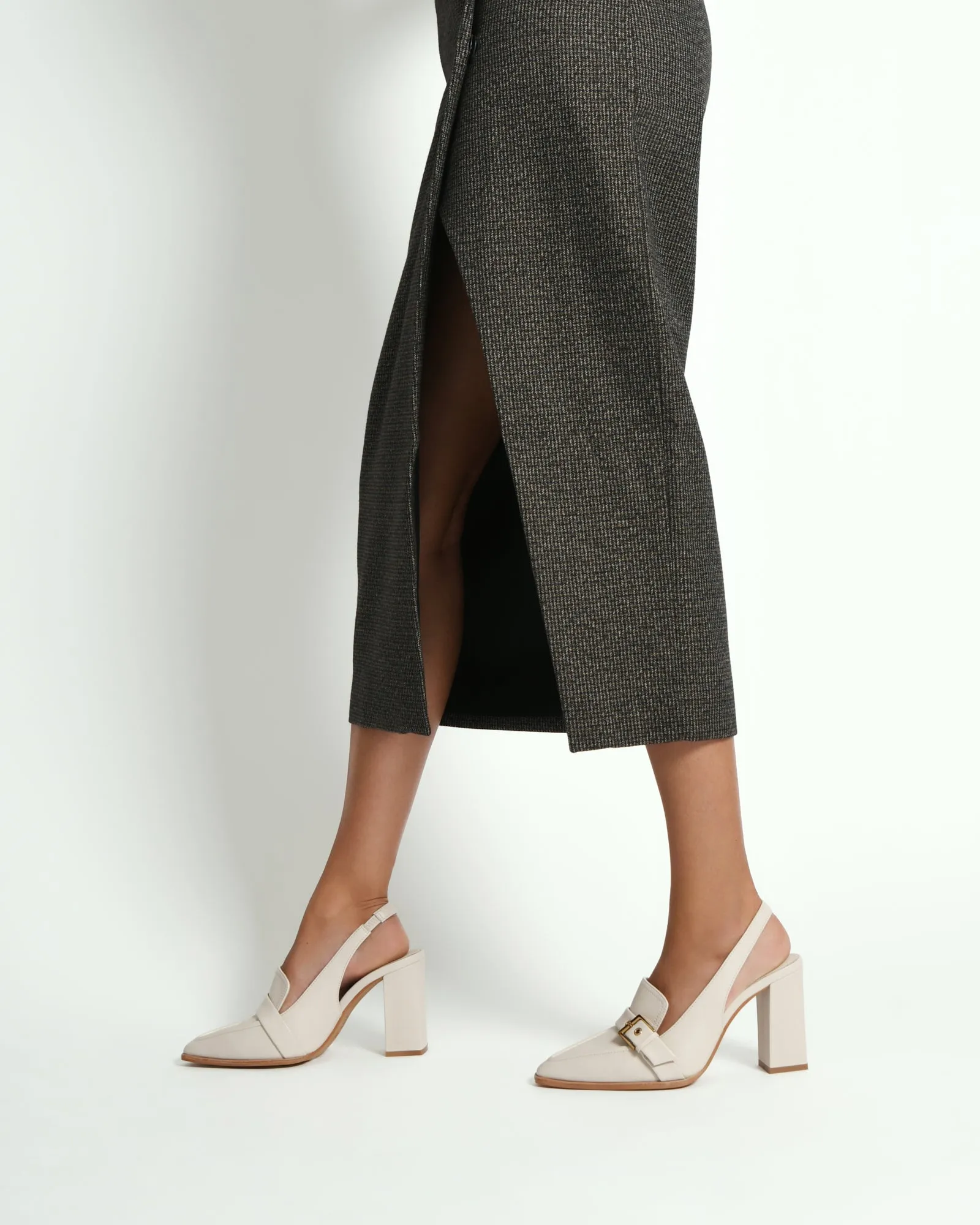 CODIE HIGH HEELS OFF WHITE LEATHER