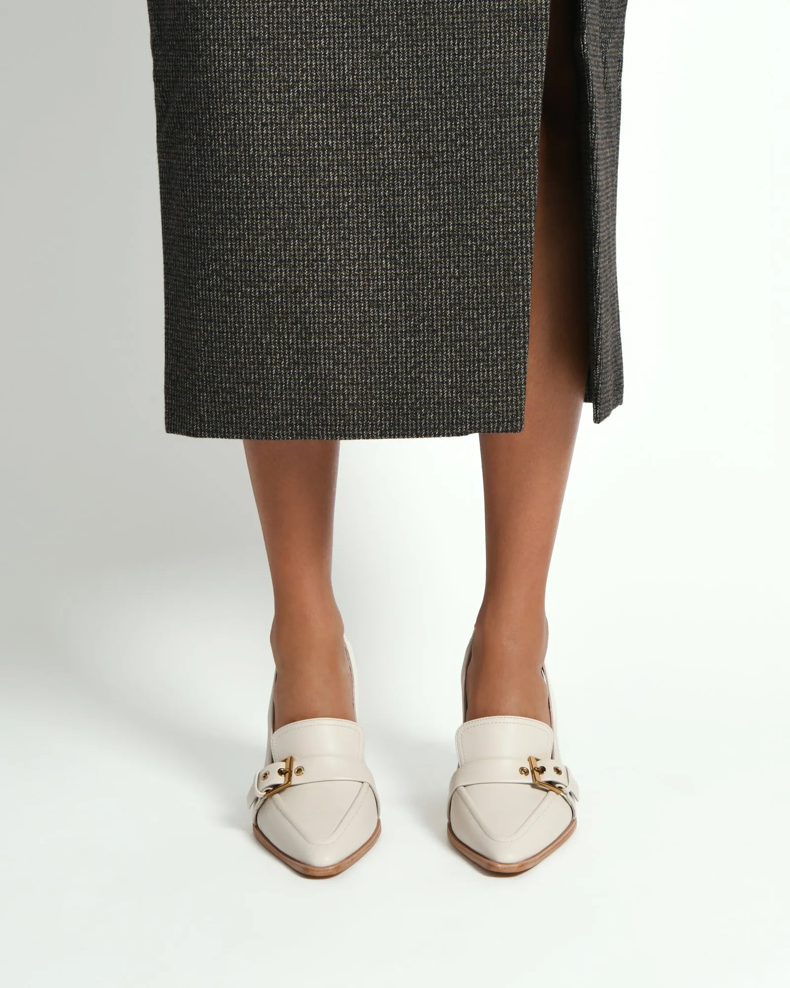 CODIE HIGH HEELS OFF WHITE LEATHER