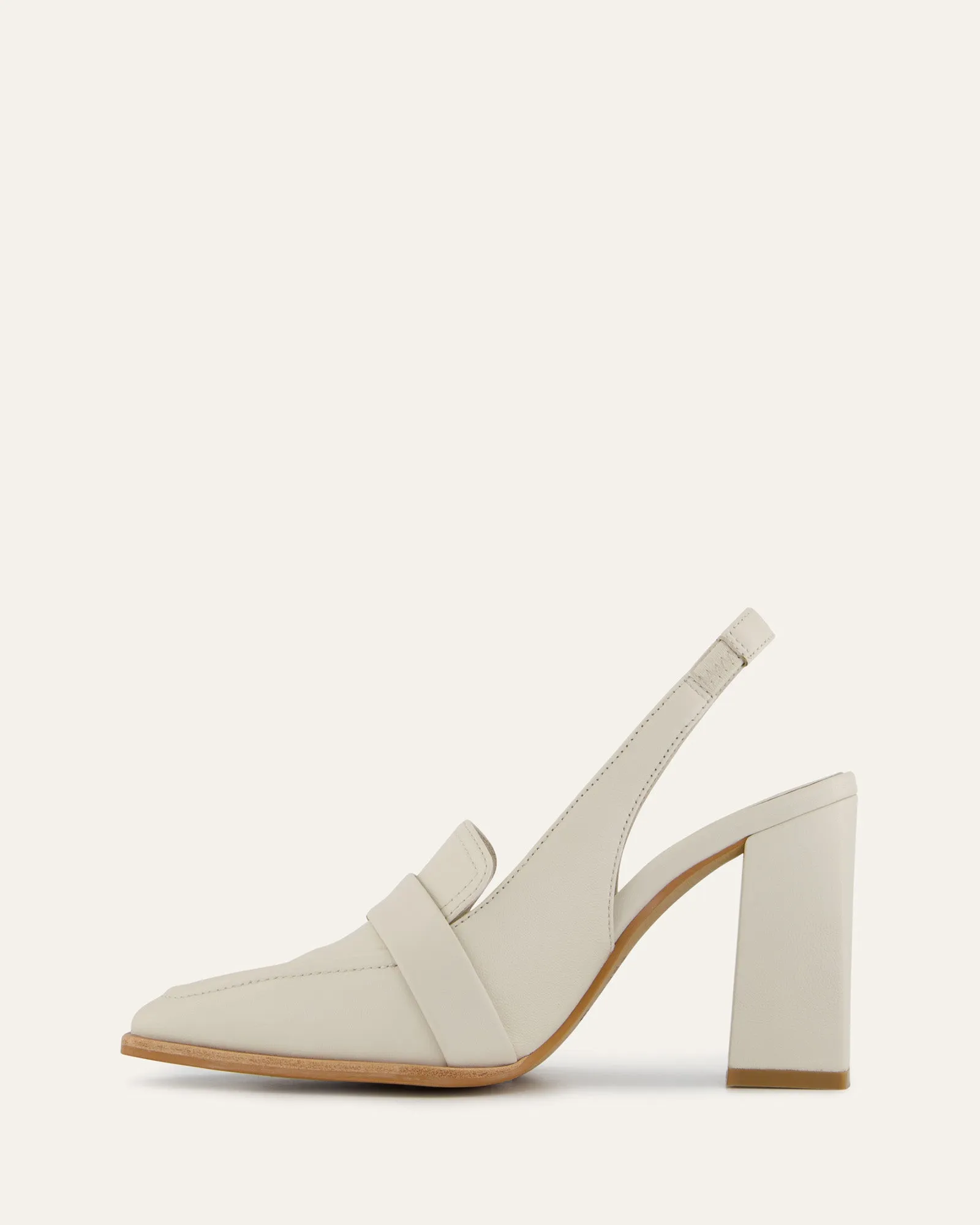 CODIE HIGH HEELS OFF WHITE LEATHER