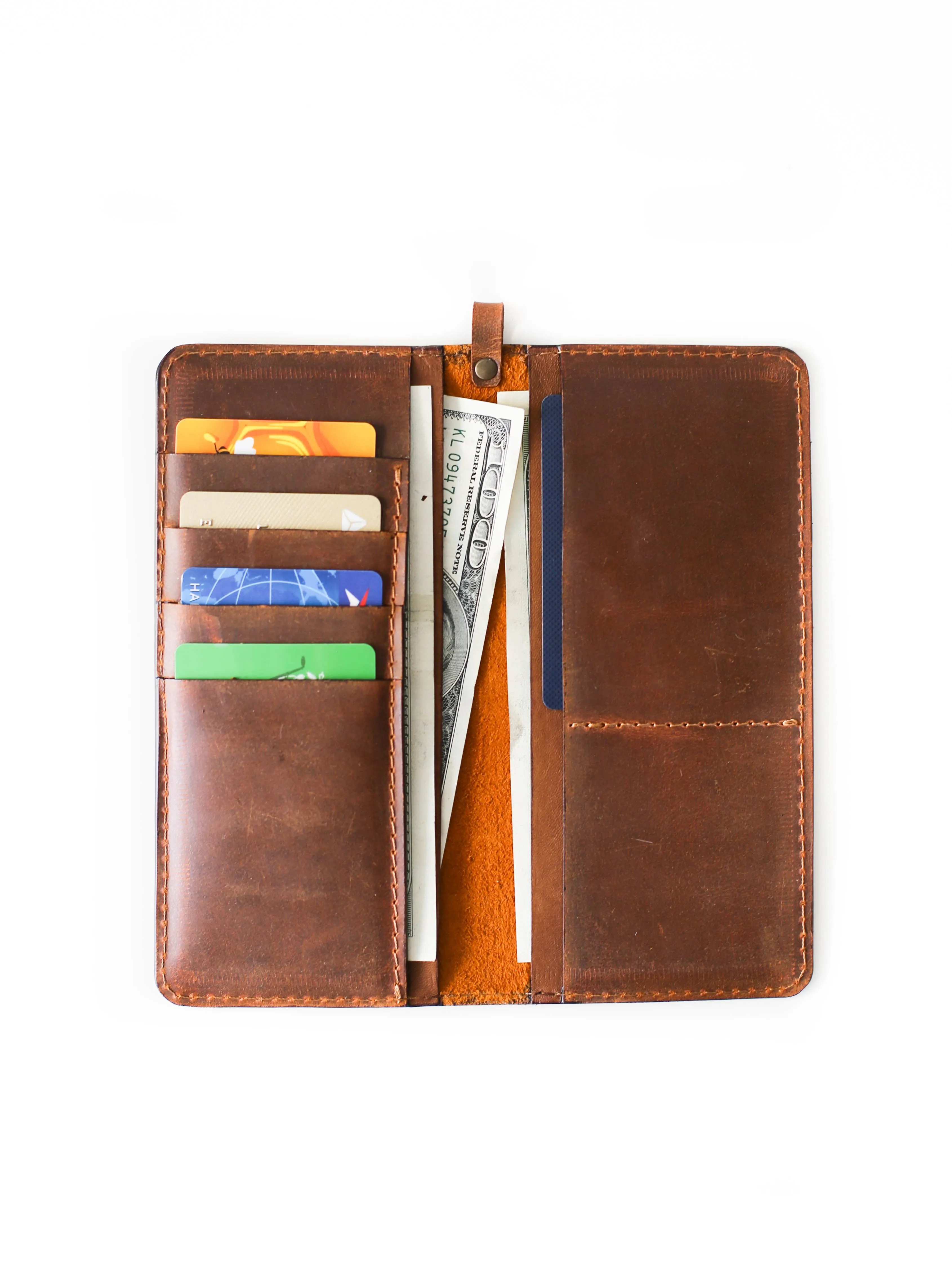 Coffee Brown Bifold Leather Wallet - N01