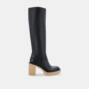CORRY H2O WIDE BOOTS BLACK LEATHER
