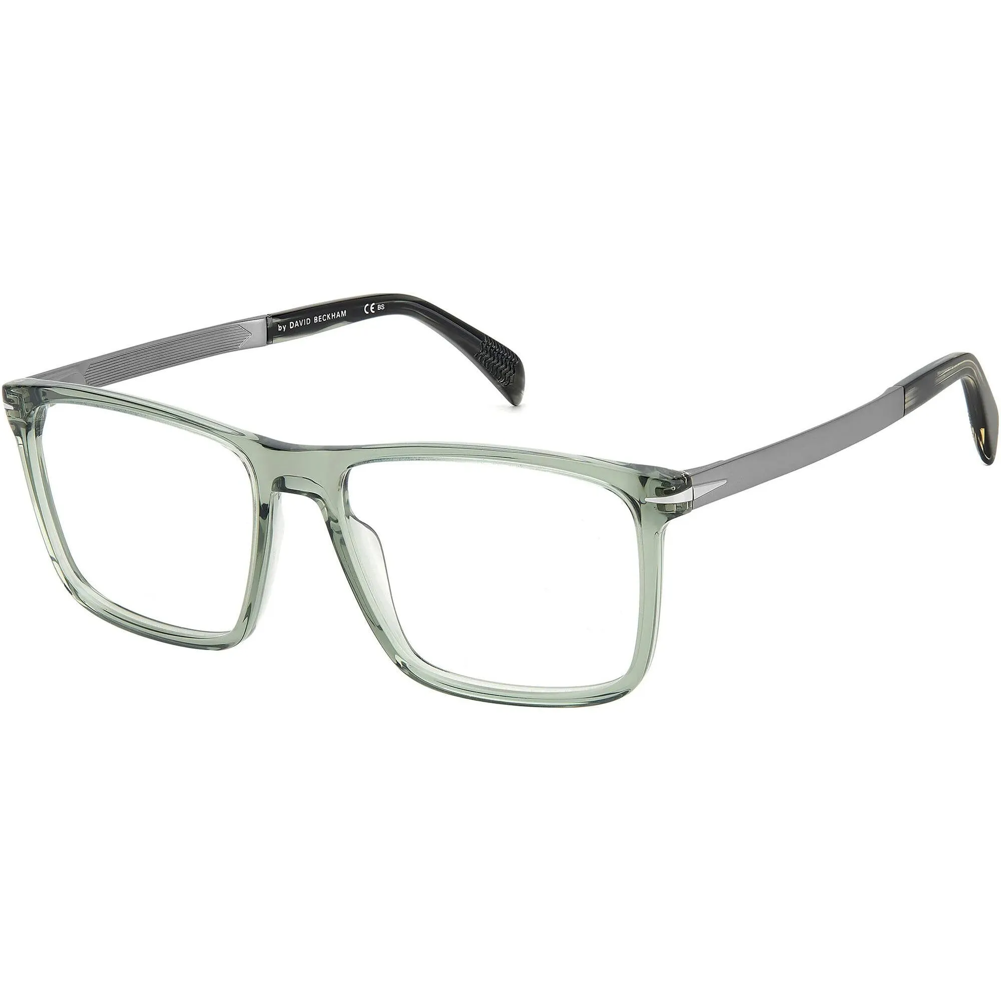 David Beckham Men's Eyeglasses - Green Ruthenium Acetate Square Frame | DB 1094 0R2Z