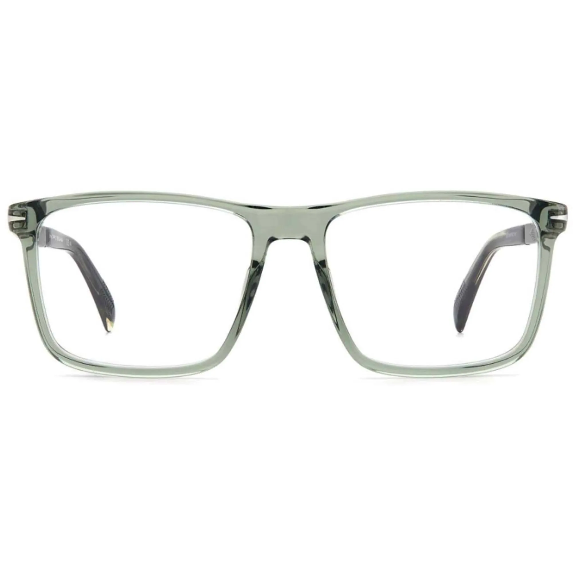 David Beckham Men's Eyeglasses - Green Ruthenium Acetate Square Frame | DB 1094 0R2Z