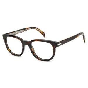 David Beckham Men's Eyeglasses - Havana Acetate Oval Full Rim Frame | DB-7097 0086
