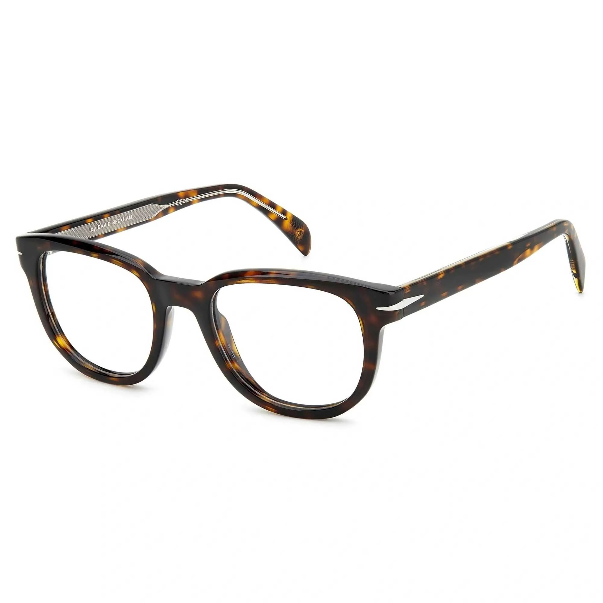 David Beckham Men's Eyeglasses - Havana Acetate Oval Full Rim Frame | DB-7097 0086