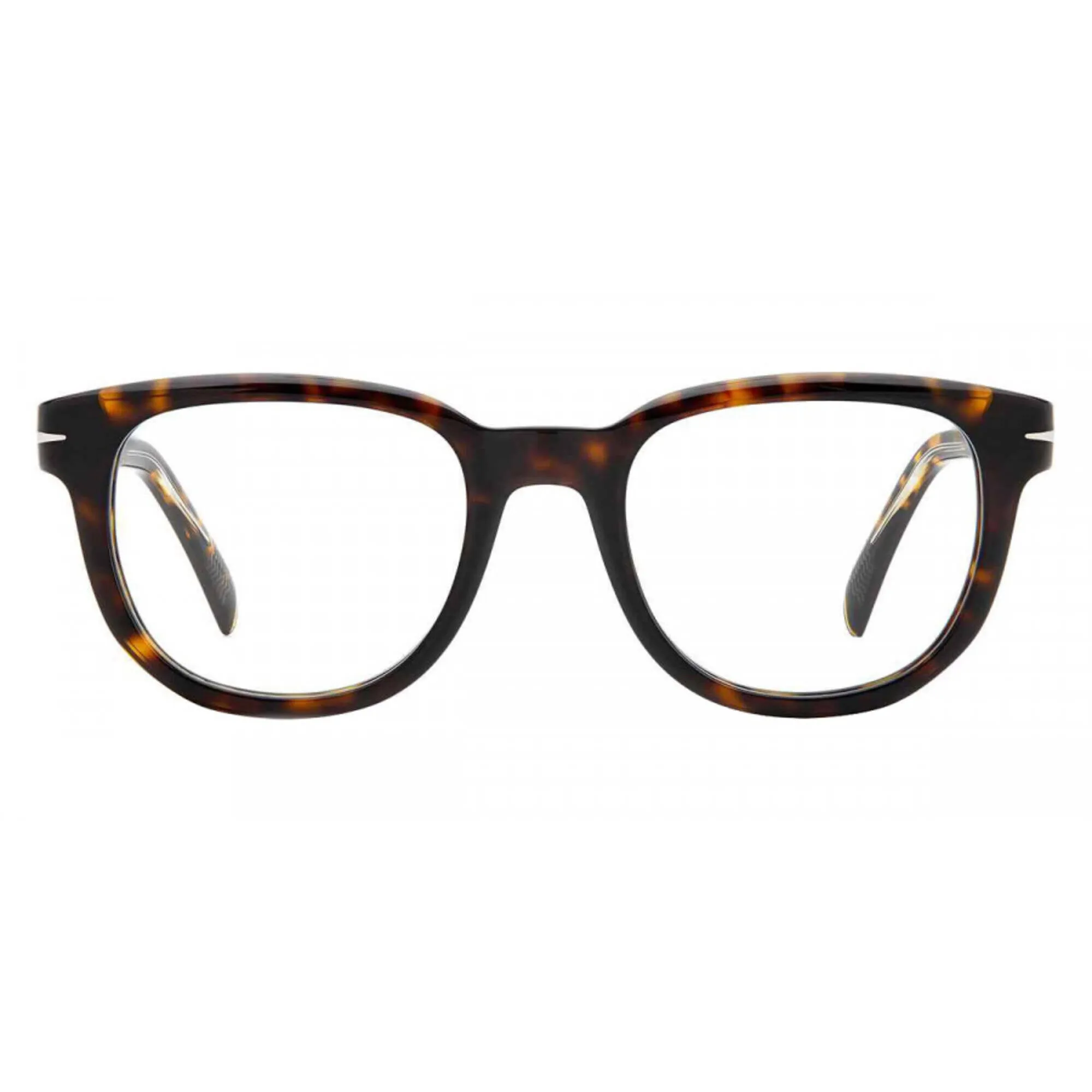 David Beckham Men's Eyeglasses - Havana Acetate Oval Full Rim Frame | DB-7097 0086