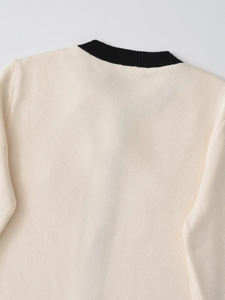 Elegant Women Knitted Cardigan Sweater