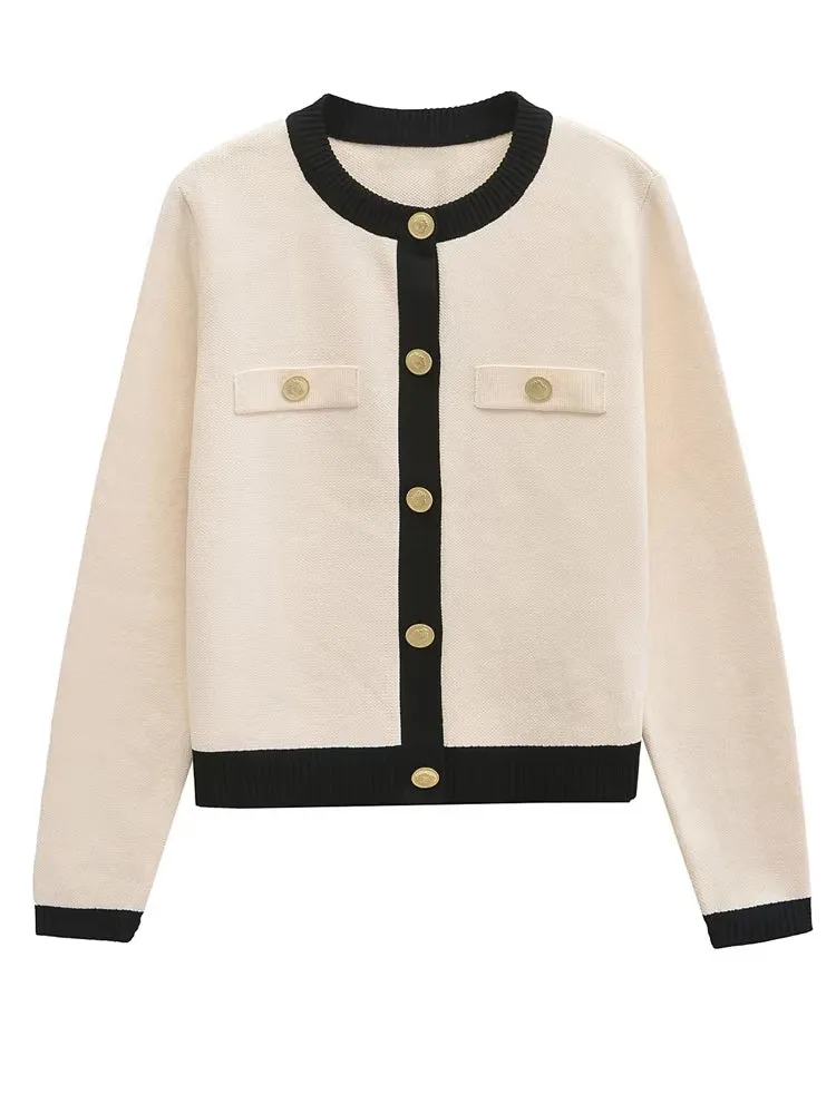 Elegant Women Knitted Cardigan Sweater