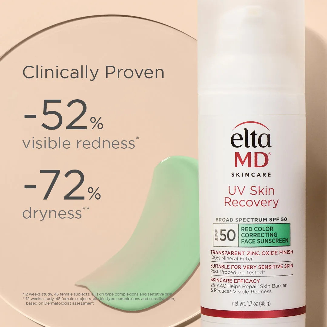 EltaMD UV Skin Recovery Red Color Correcting Green Tint Broad Spectrum SPF 50