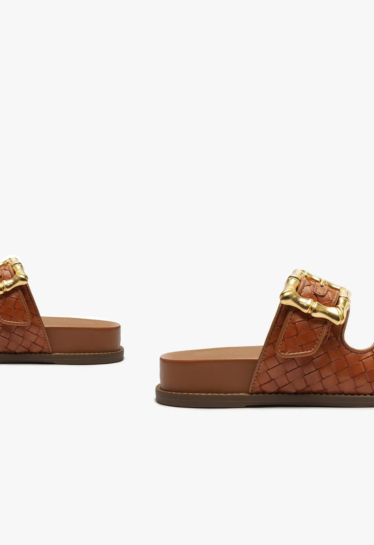 Enola Sporty Woven Leather Sandal