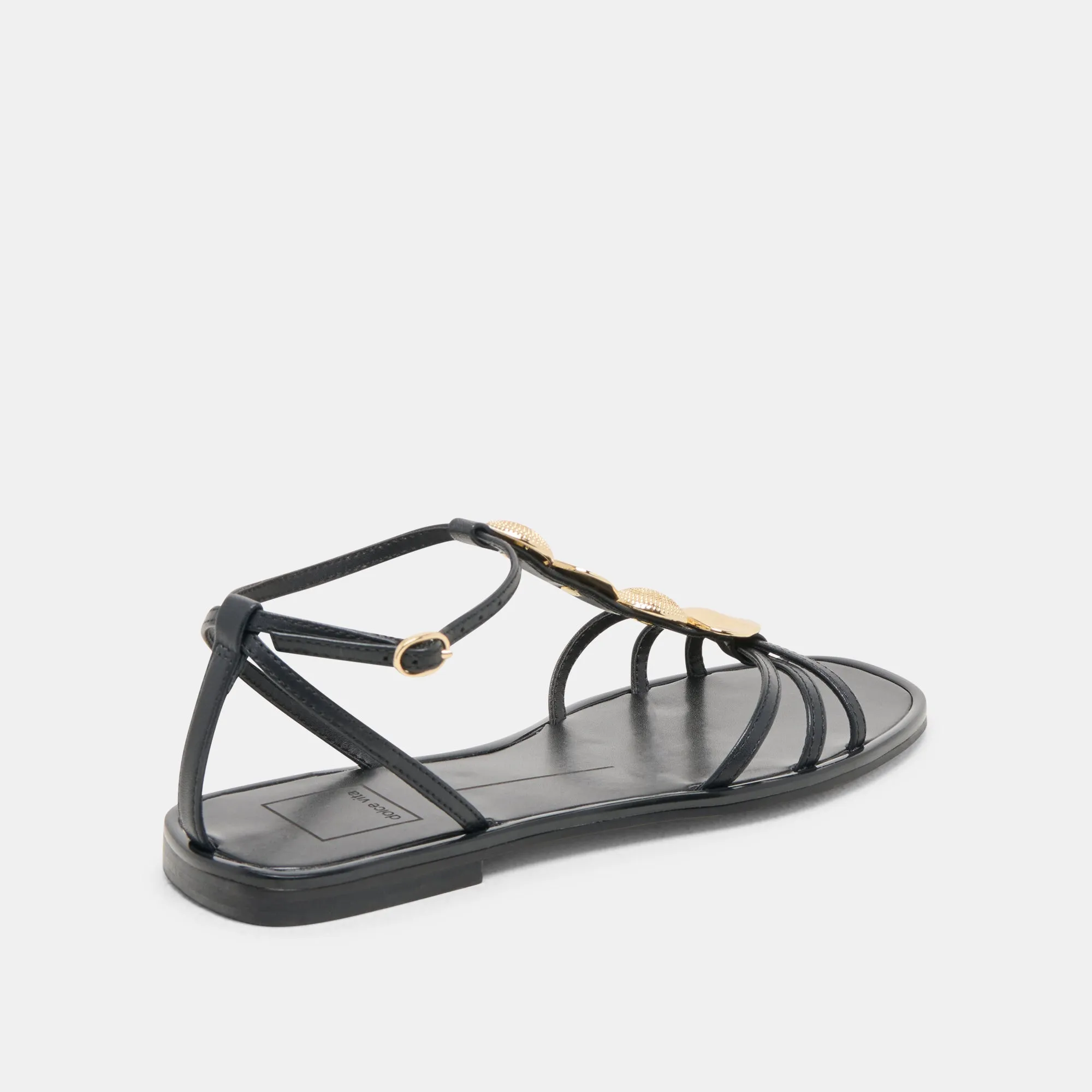 FAUN SANDALS BLACK LEATHER