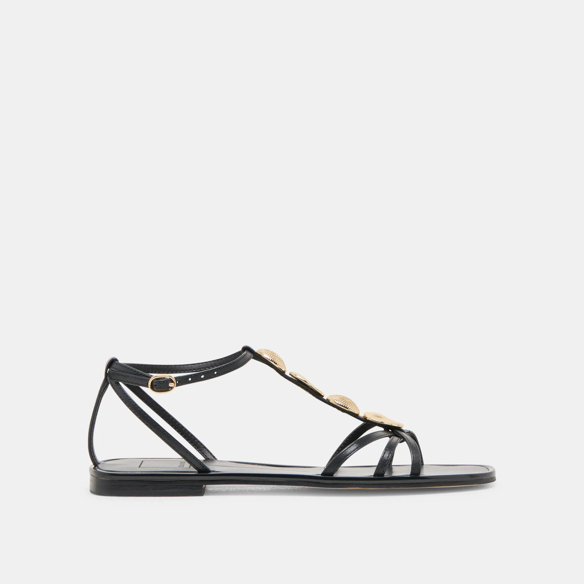 FAUN SANDALS BLACK LEATHER