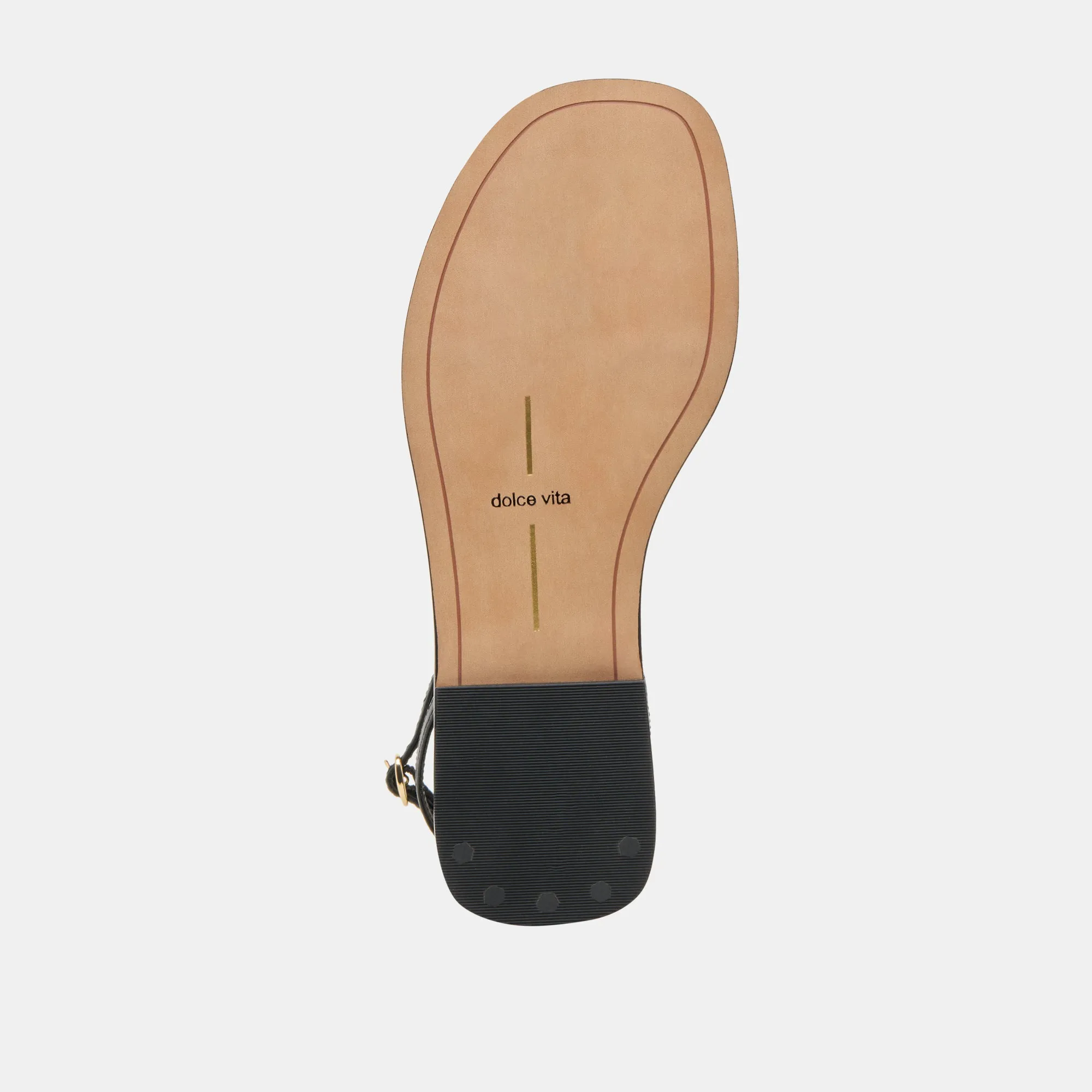 FAUN SANDALS BLACK LEATHER