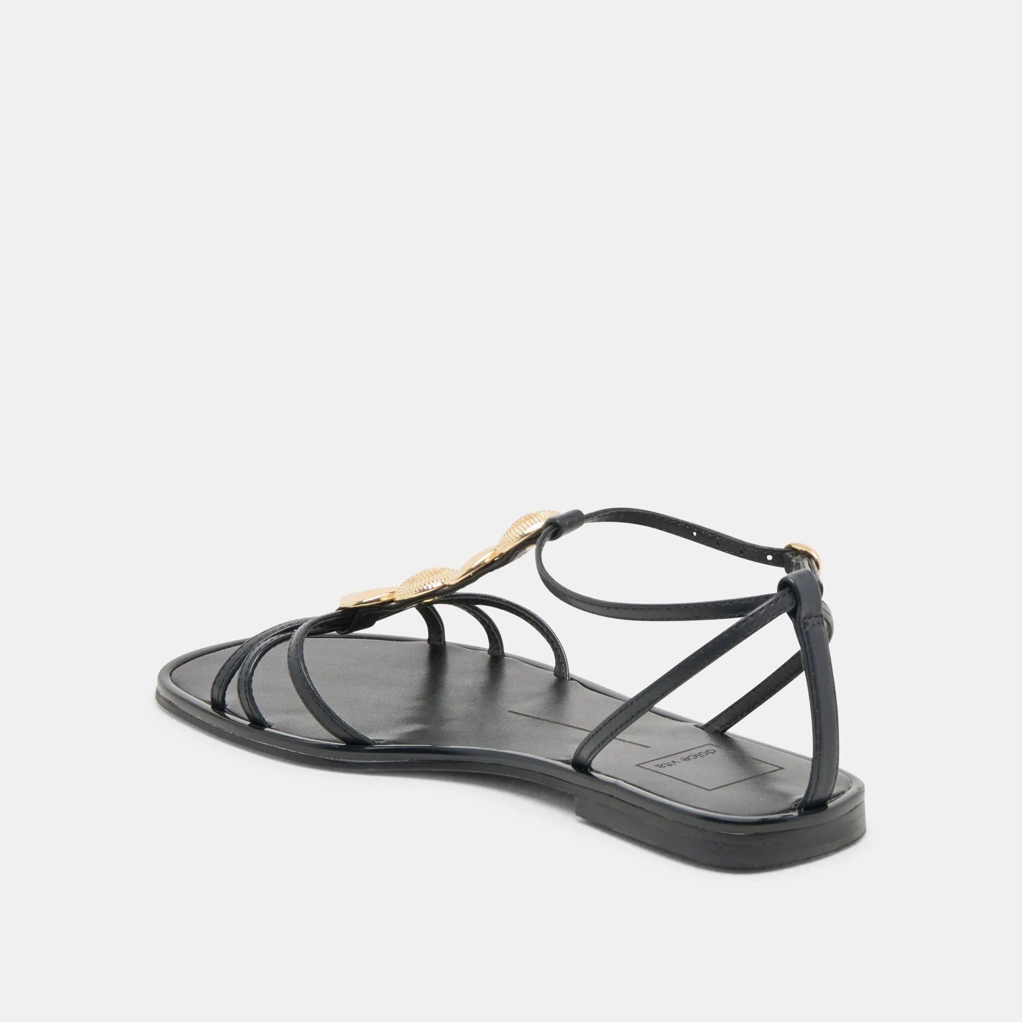 FAUN SANDALS BLACK LEATHER