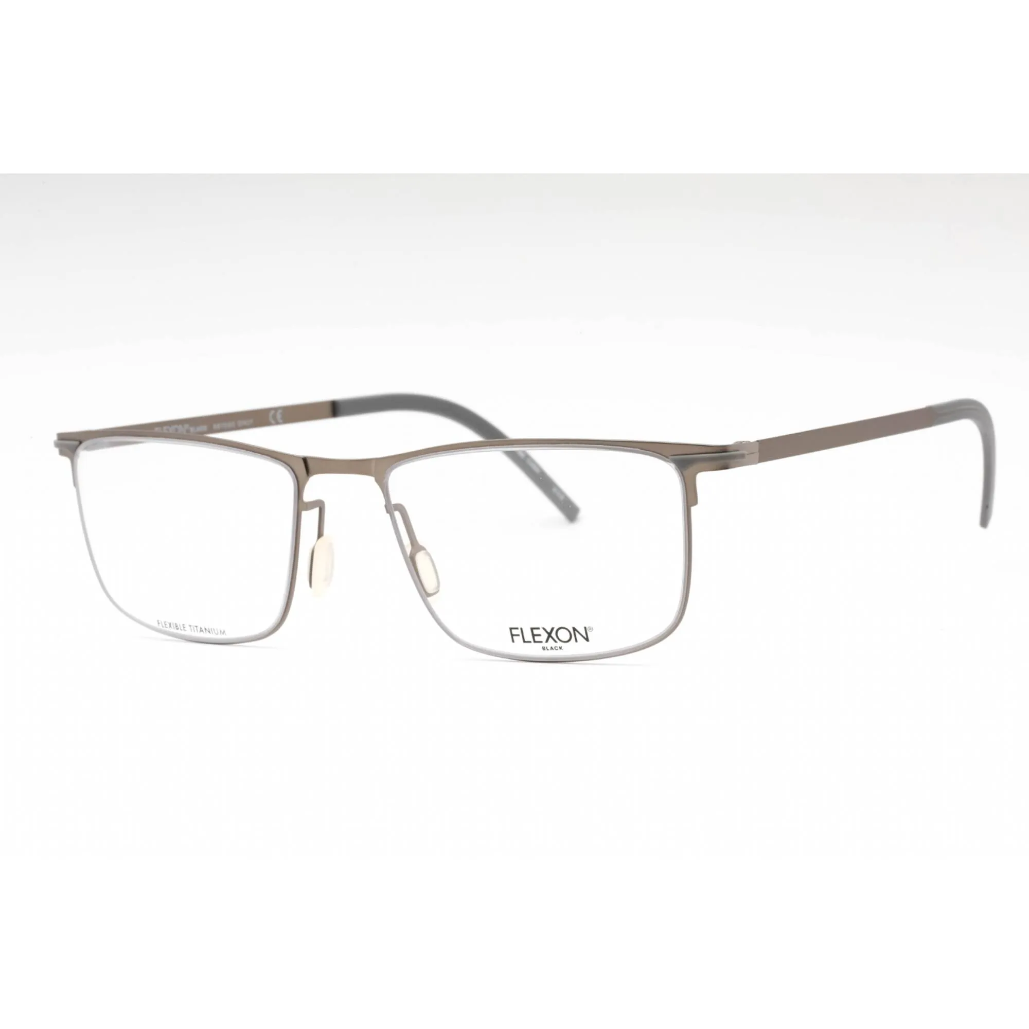 Flexon Men's Eyeglasses - Light Gunmetal Metal Rectangular Frame | FLEXON B2005 032