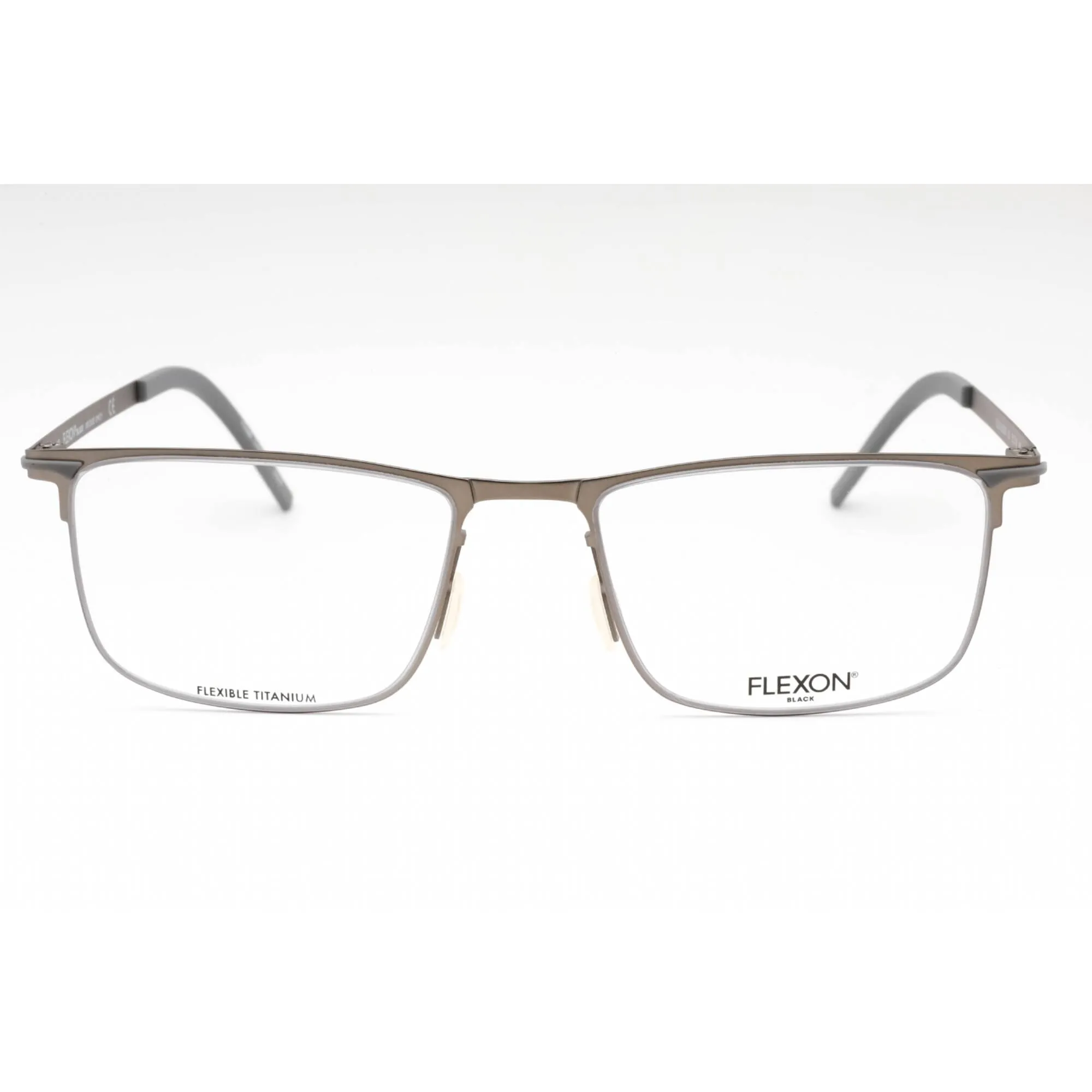Flexon Men's Eyeglasses - Light Gunmetal Metal Rectangular Frame | FLEXON B2005 032