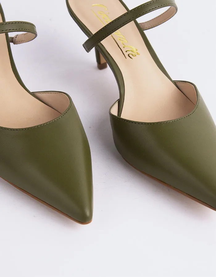 Forsythia Khaki Leather