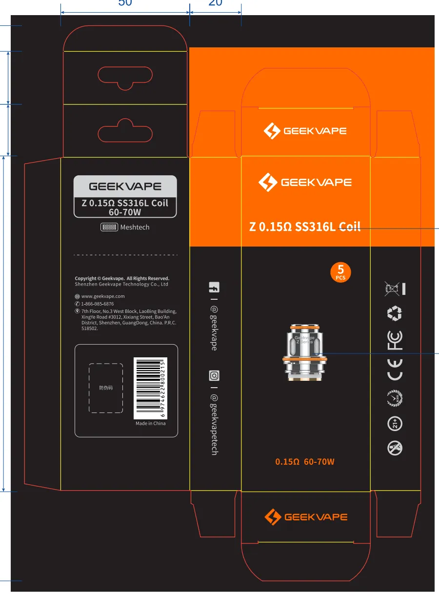 Geekvape Z Series Coil DTL 5pcs/pack