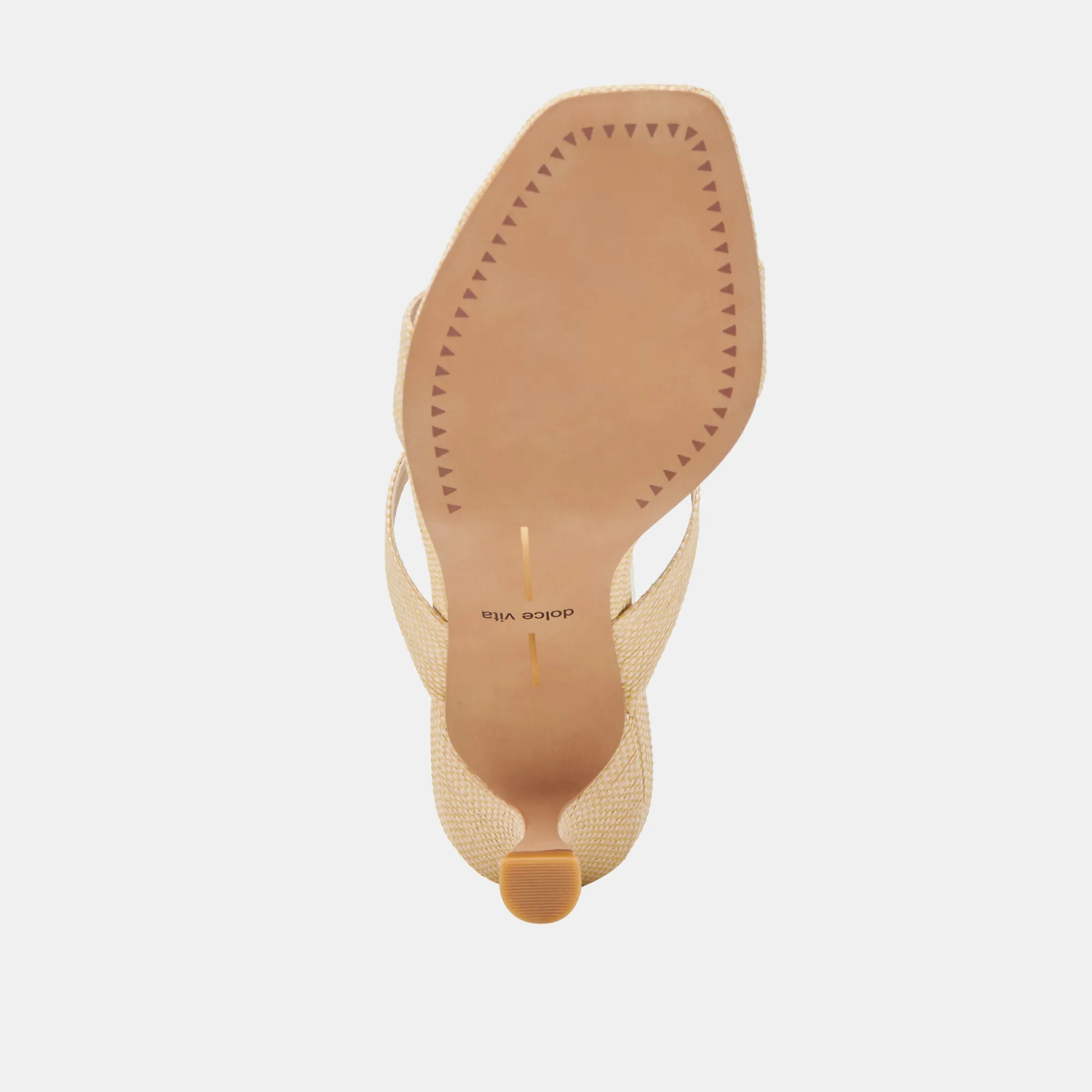 GENORA WIDE HEELS LT NATURAL WOVEN RAFFIA