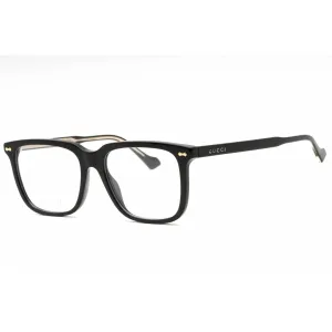 Gucci Men's Eyeglasses - Black Plastic Full Rim Frame Clear Demo Lens | GG0737O 011