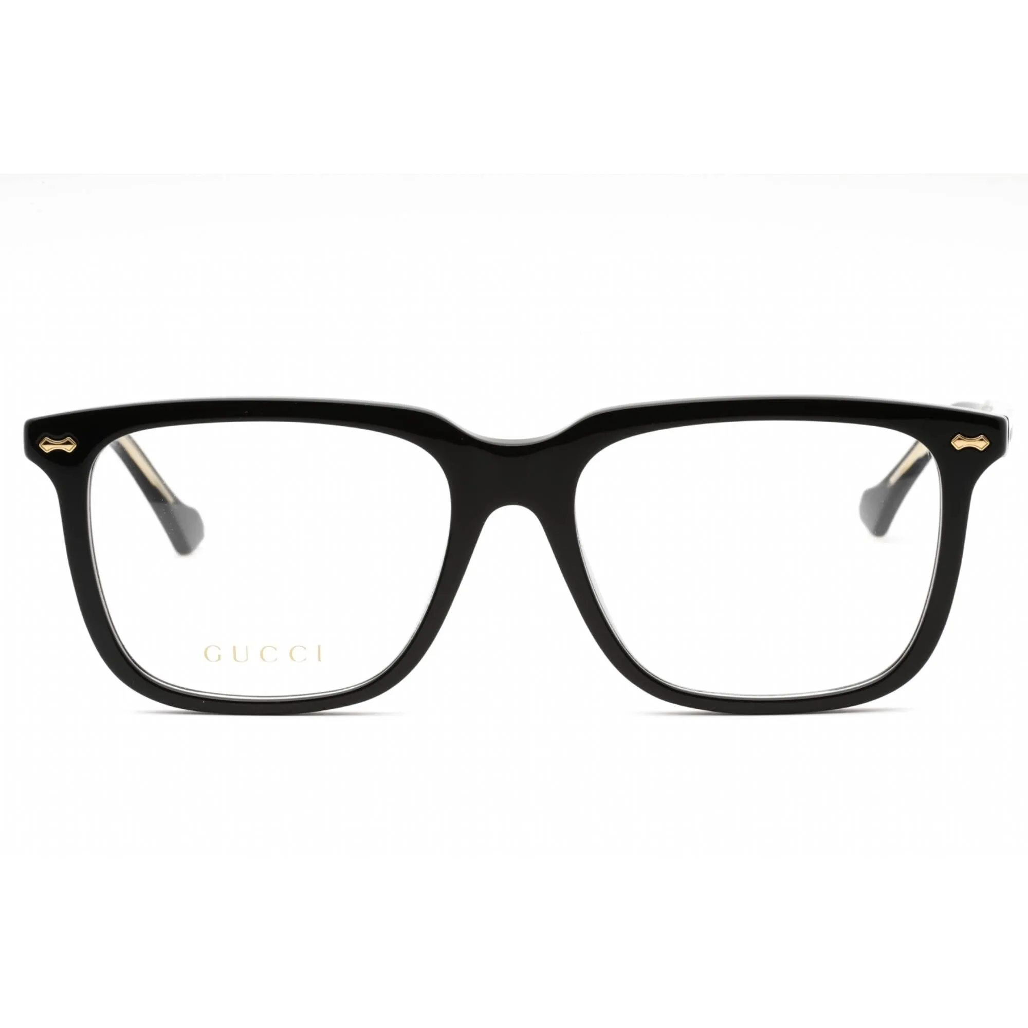 Gucci Men's Eyeglasses - Black Plastic Full Rim Frame Clear Demo Lens | GG0737O 011