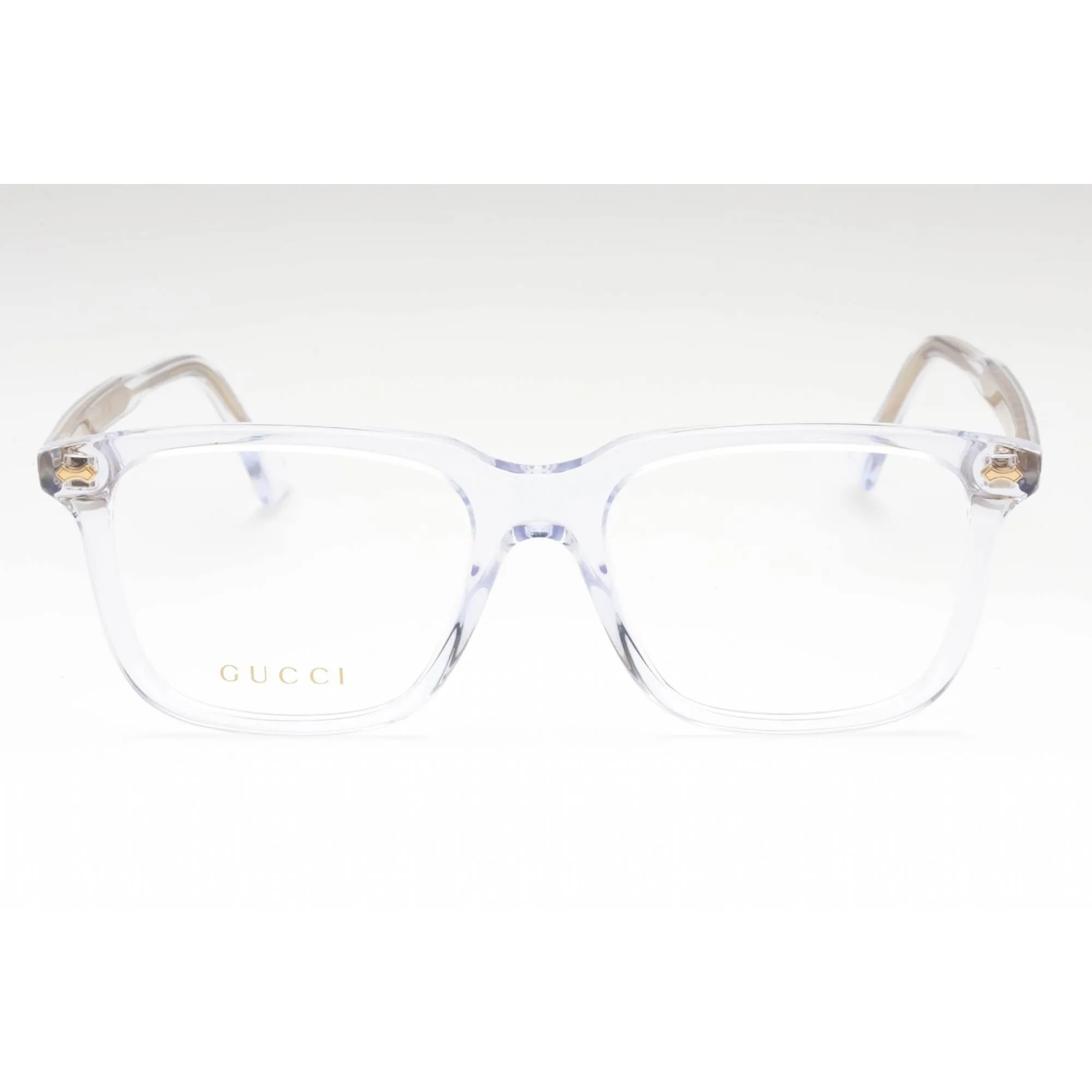 Gucci Men's Eyeglasses - Crystal Plastic Square Shape Frame Clear Lens | GG0737O 017